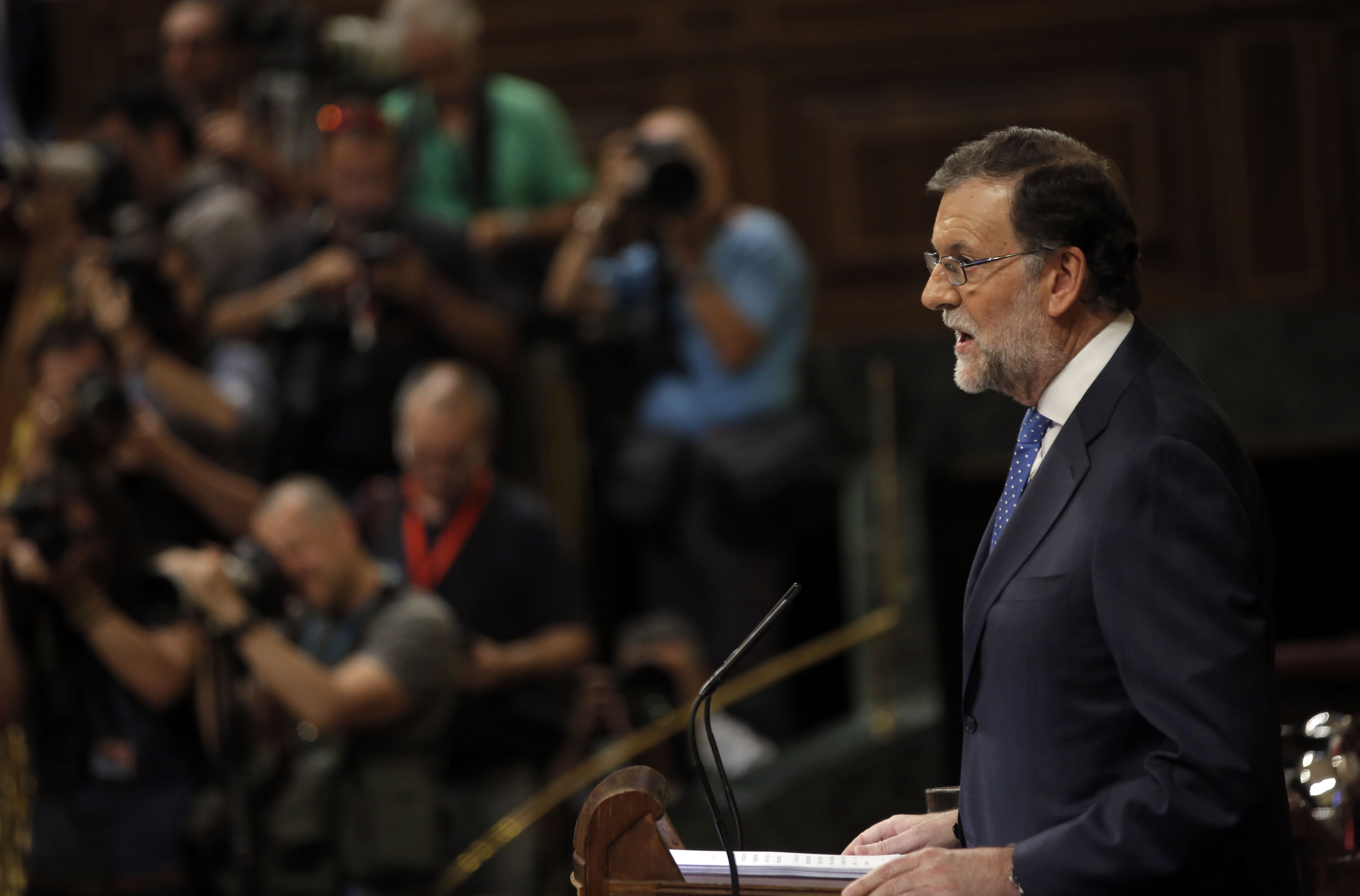 The leader of the PP, Mariano Rajoy, in the Spanish Parliament (by ACN)
