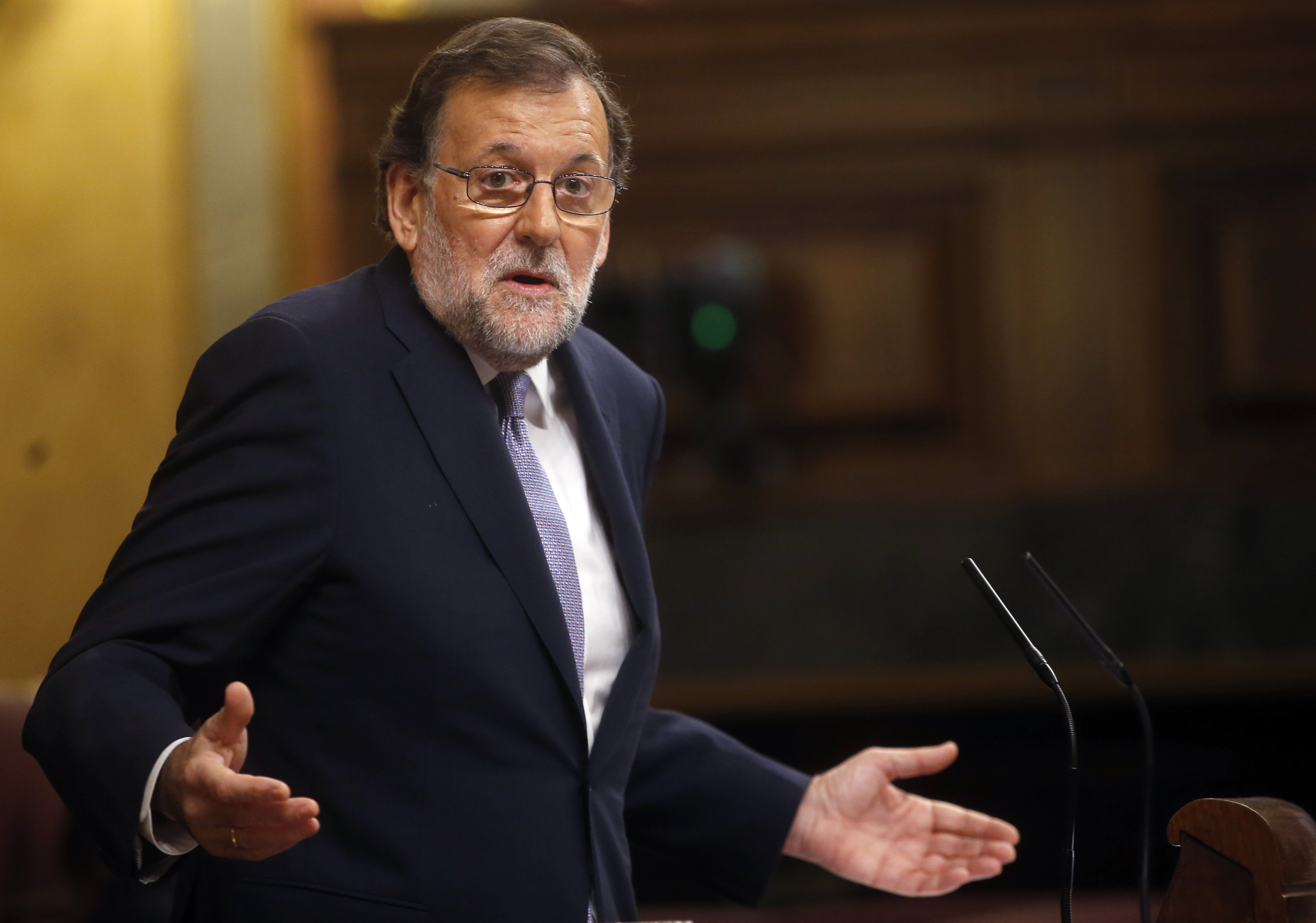 The leader of the PP, Mariano Rajoy, during his confidence vote in the Spanish Parliament (by ACN)