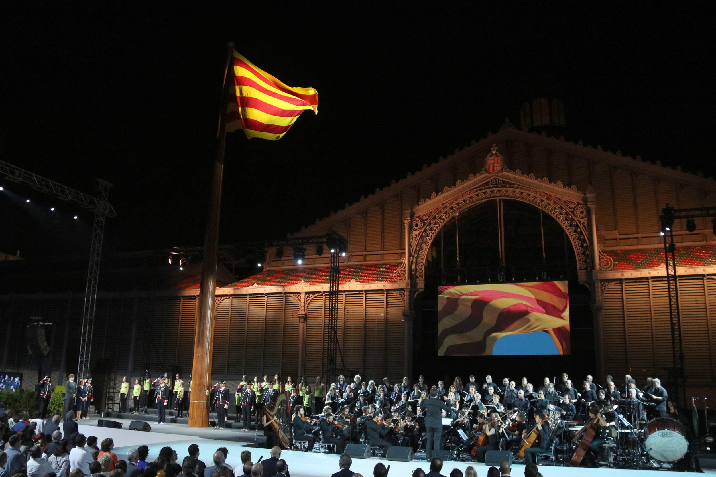 Image of Catalonia's National Day institutional ceremony, which took place at Barcelona's El Born Cultural Centre (by ACN)