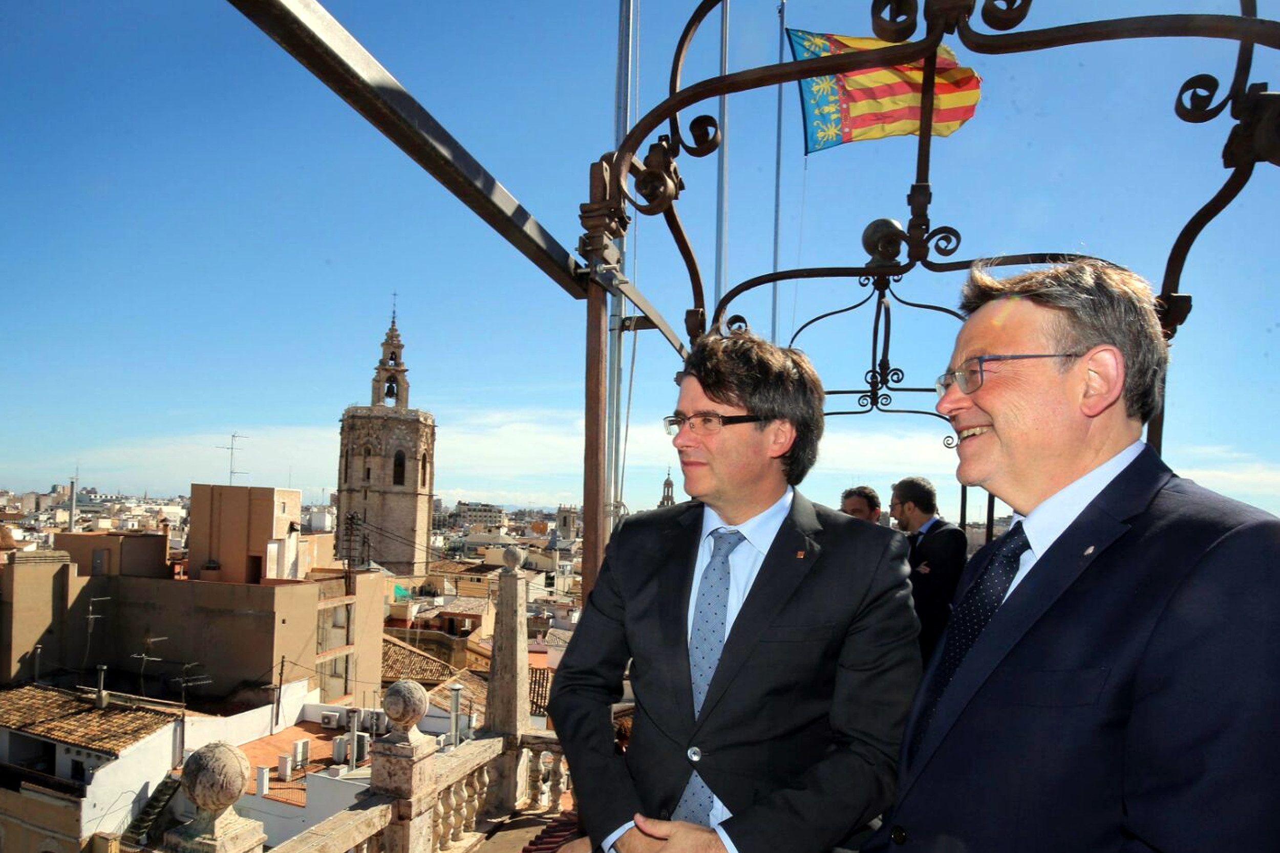 The Catalan President, Carles Puigdemont, and the Valencian President, Ximo Puig (by Generalitat Valenciana)