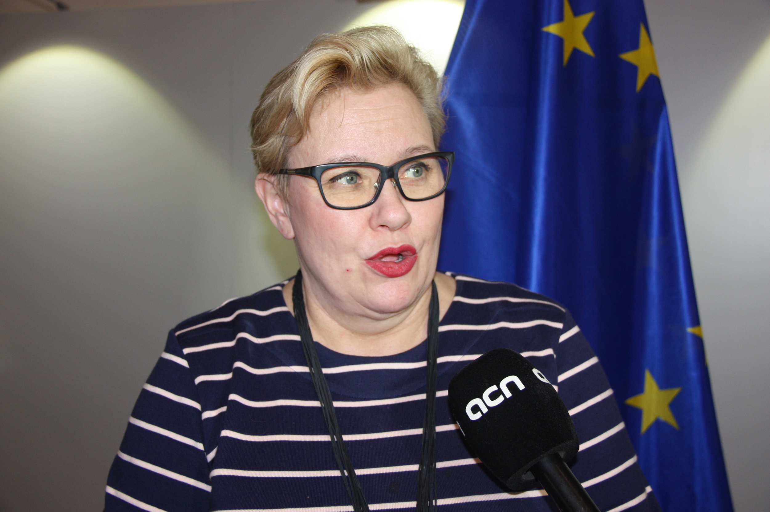 European Peoples’ Party (EPP) MEP, Sirpa Pietikainen, interviewed by the CNA (by ACN)