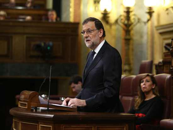 The Current Spanish President, Mariano Rajoy, on the second day of the debate on investiture (by Spanish Parliament)