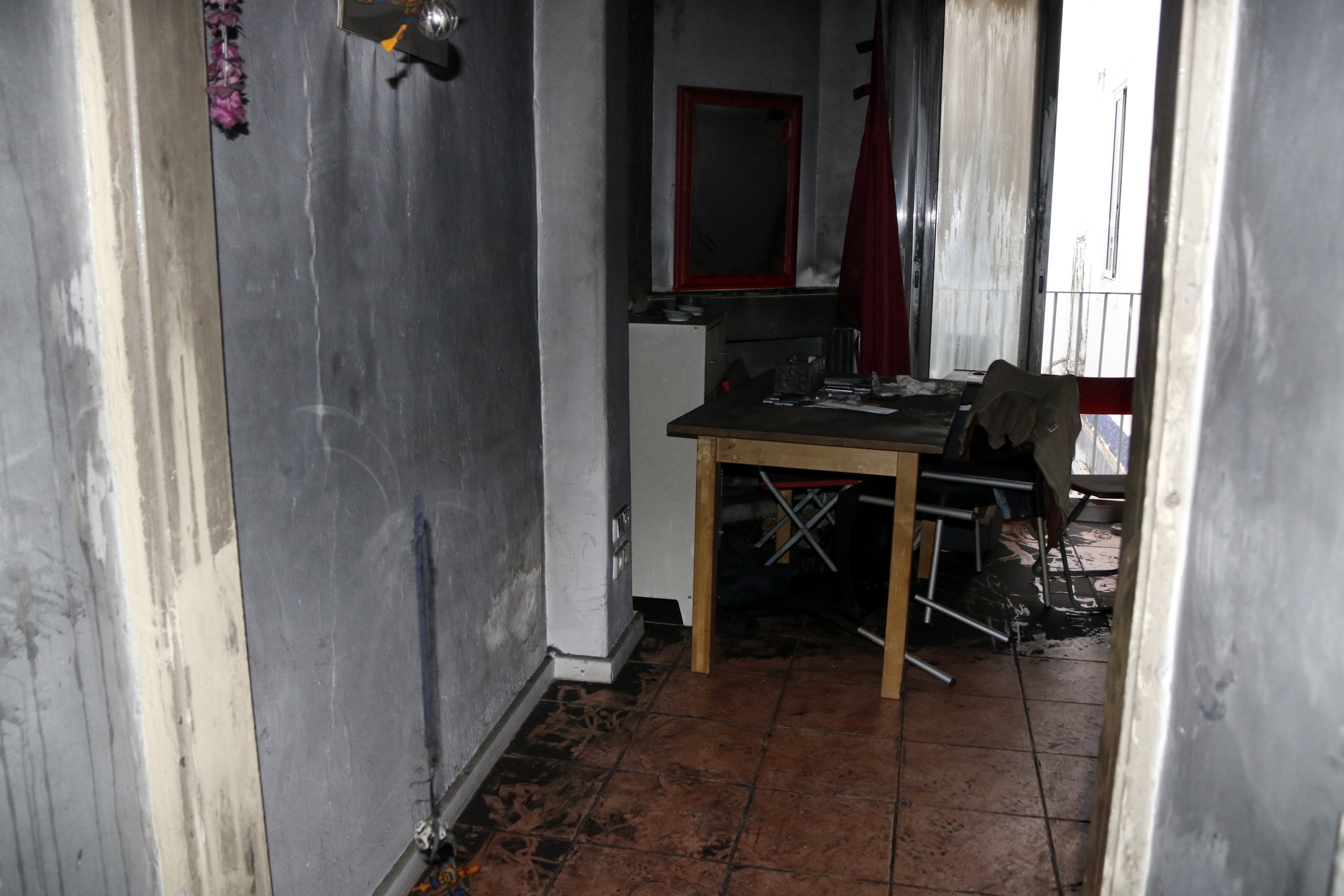 Picture of the flat were the 81-ýears-old woman was living in Reus, after the fire (by ACN)