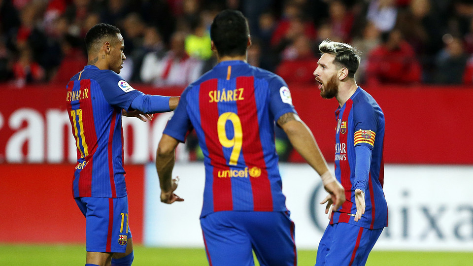 The front three all played a key role in the two goals (by FCB)