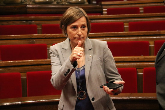 The President of the Catalan Parliament, Carme Forcadell, on the 30th of November 2016 (by ACN)