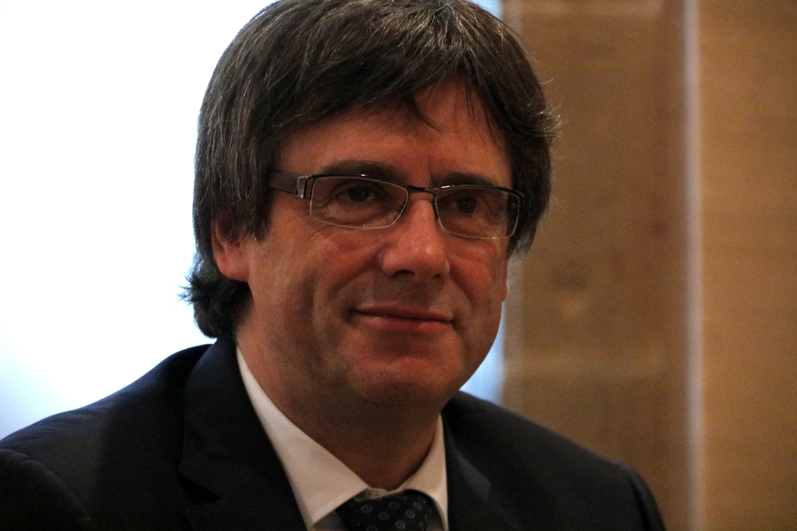 Close-up of the Catalan President, Carles Puigdemont (by ACN)