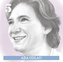 Illustration of Barcelona's Mayor, Ada Colau, made by Denise Nestor for 'Politico' (by Politico)