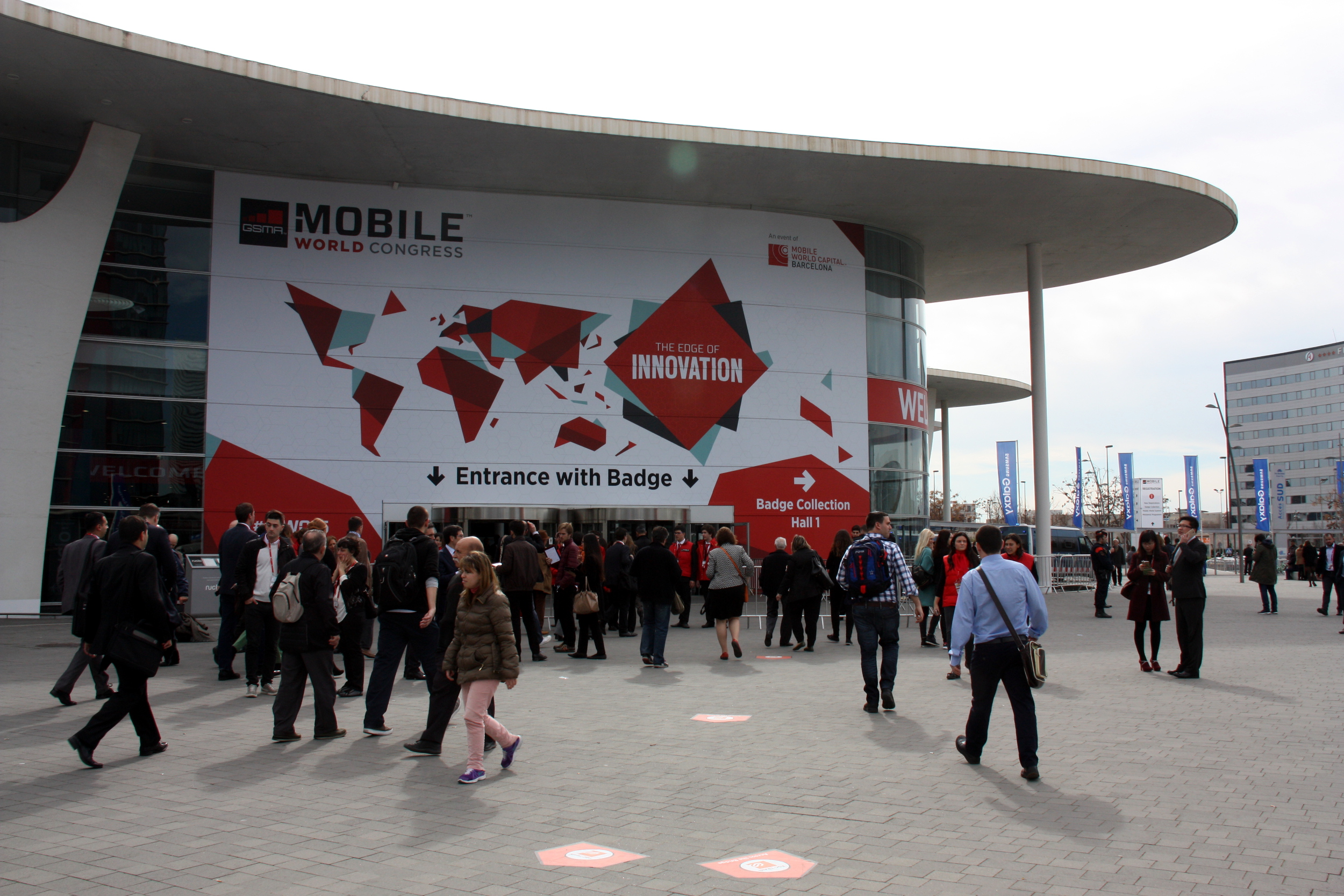 Entrance to the MWC' main venue, at Fira de Barcelona (by ACN)