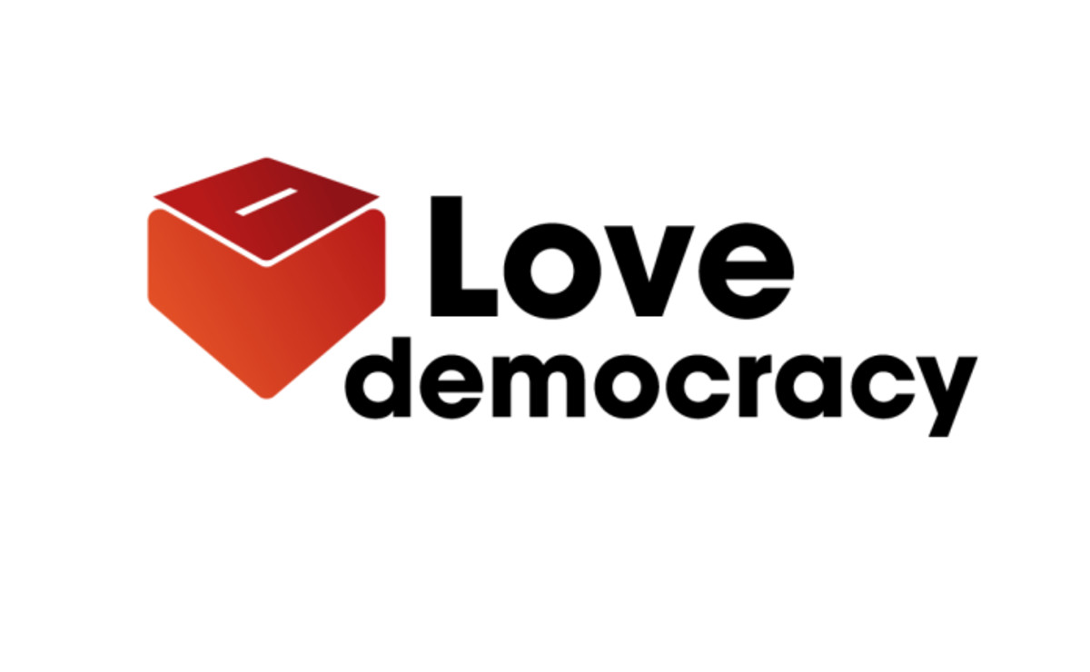 Logo of the 'Love Democracy' campaign (by ANC)