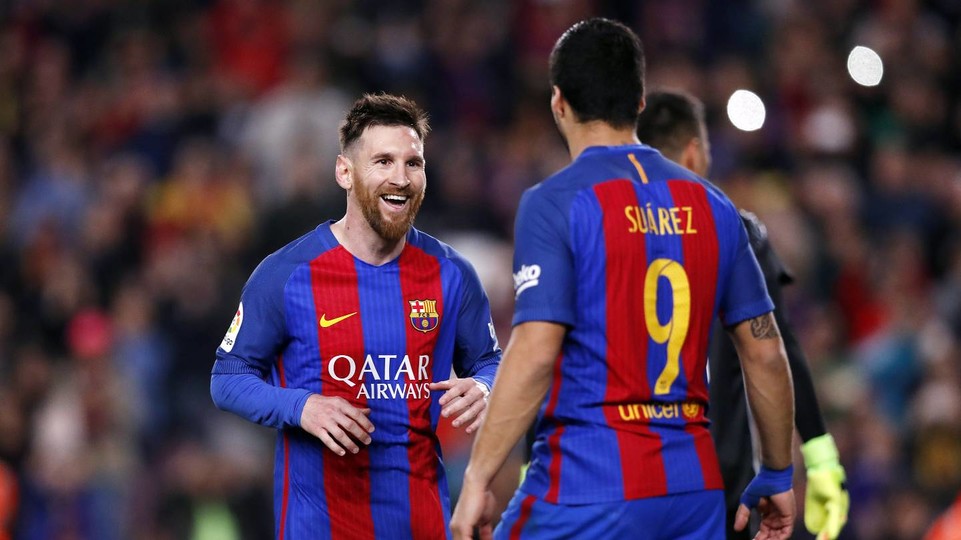 Lionel Messi and Luis Suárez are 1-2 in La Liga scoring race (by FCB)