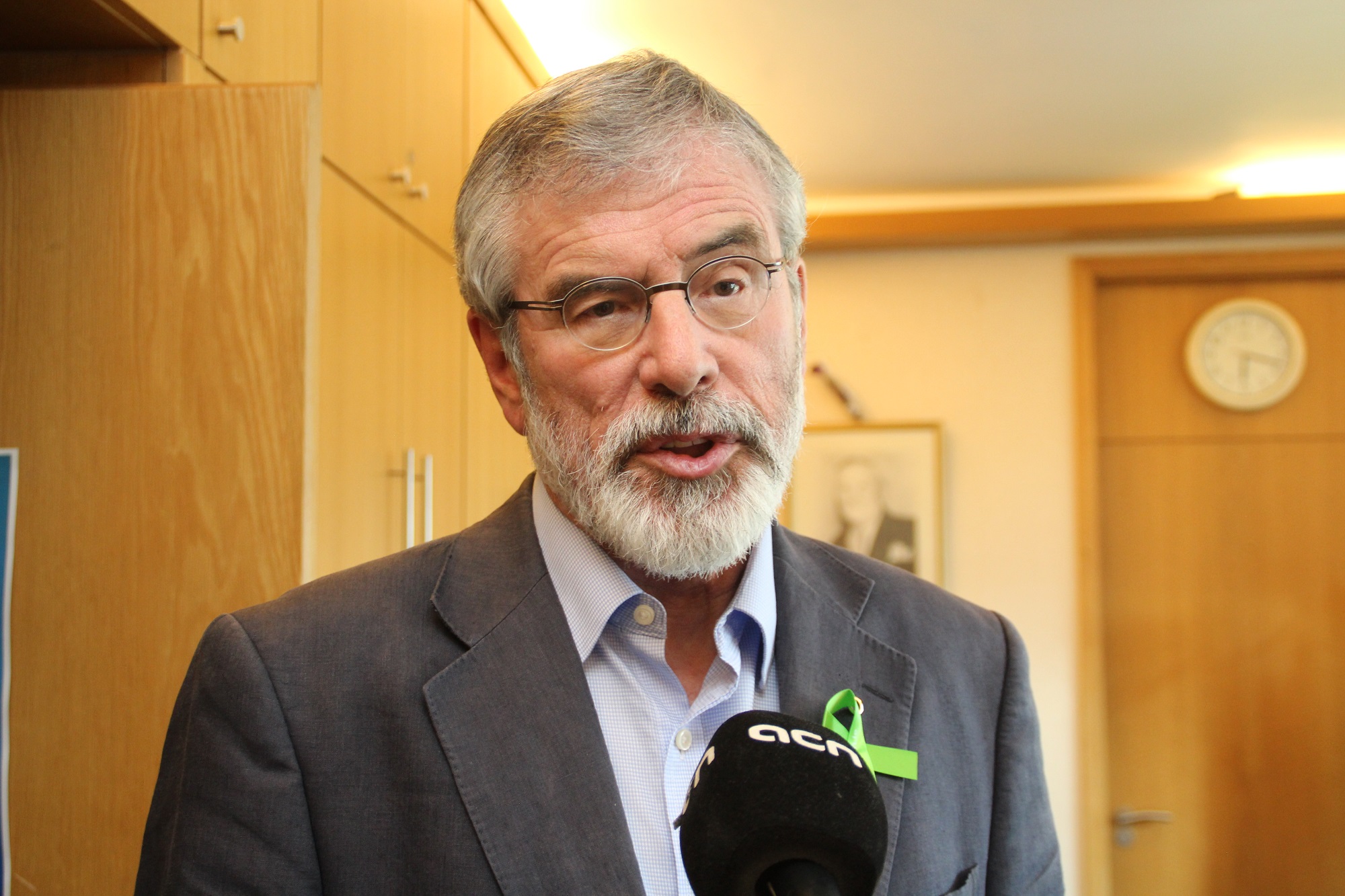 Sinn Féin's leader, Gerry Adams, interviewed by the CNA (by ACN)