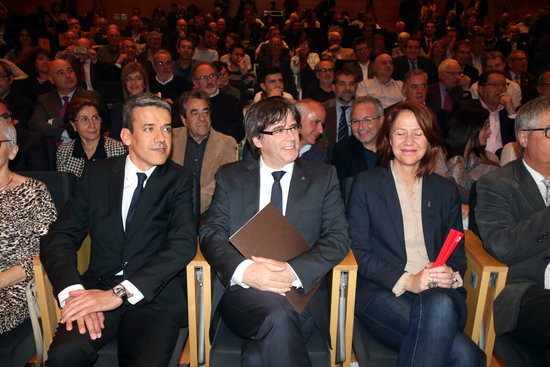 The Catalan President, Carles Puigdemont, during the Business Forum in Girona (by Xavier Pi)
