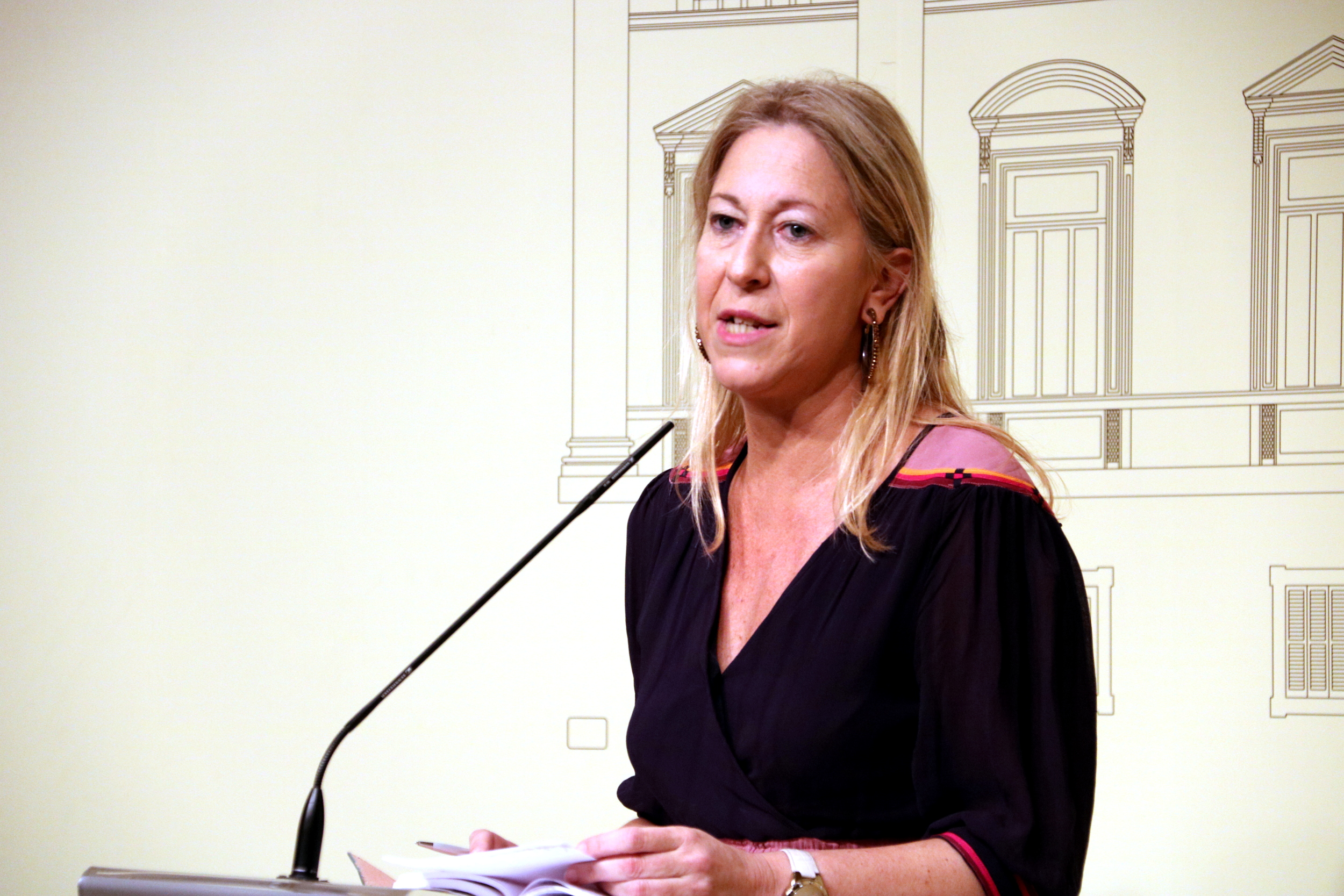 Catalan Government spokeswoman, Neus Munté, at a press conference (by ACN)