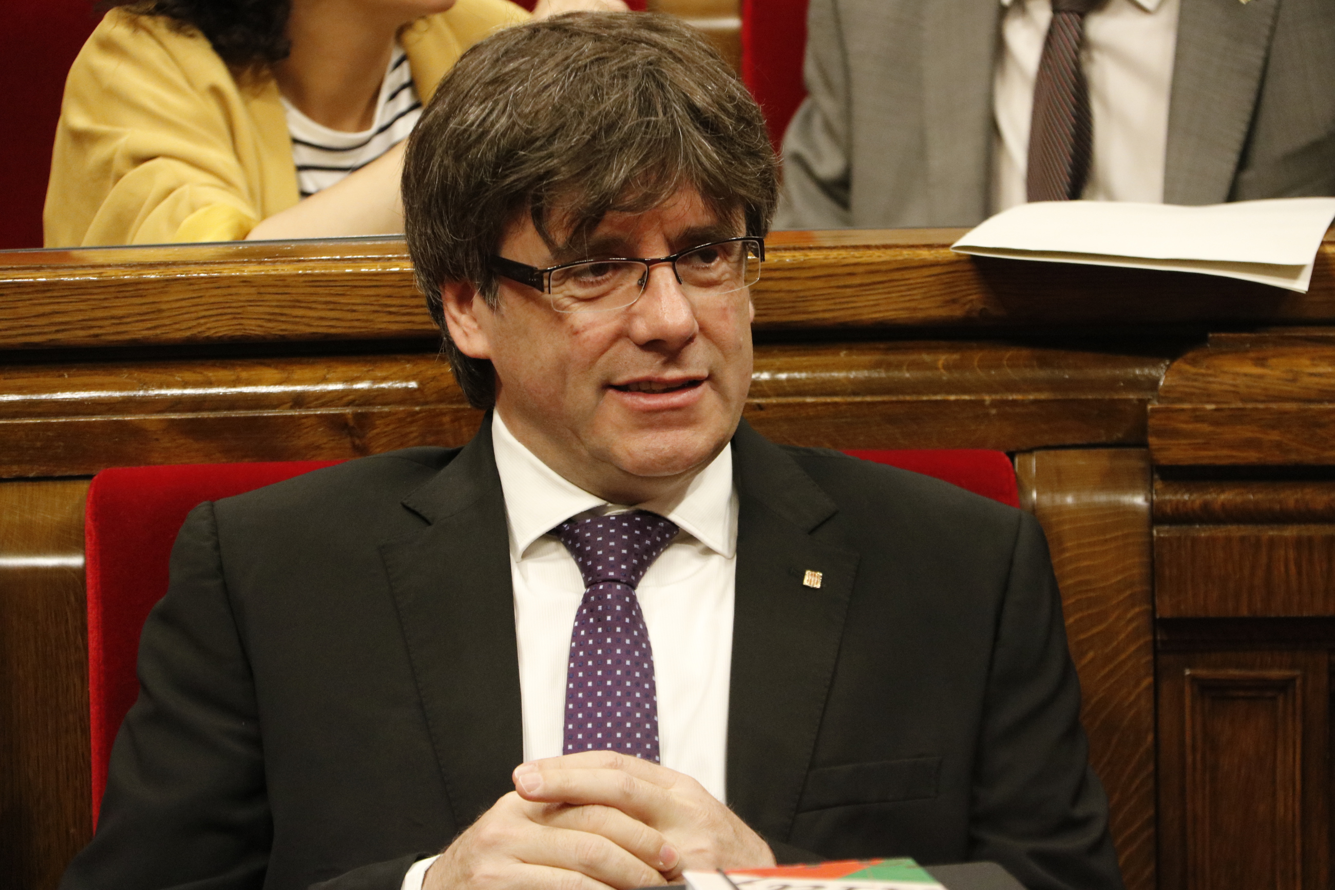 Catalan President, Carles Puigdemont, in Parliament (by ACN)