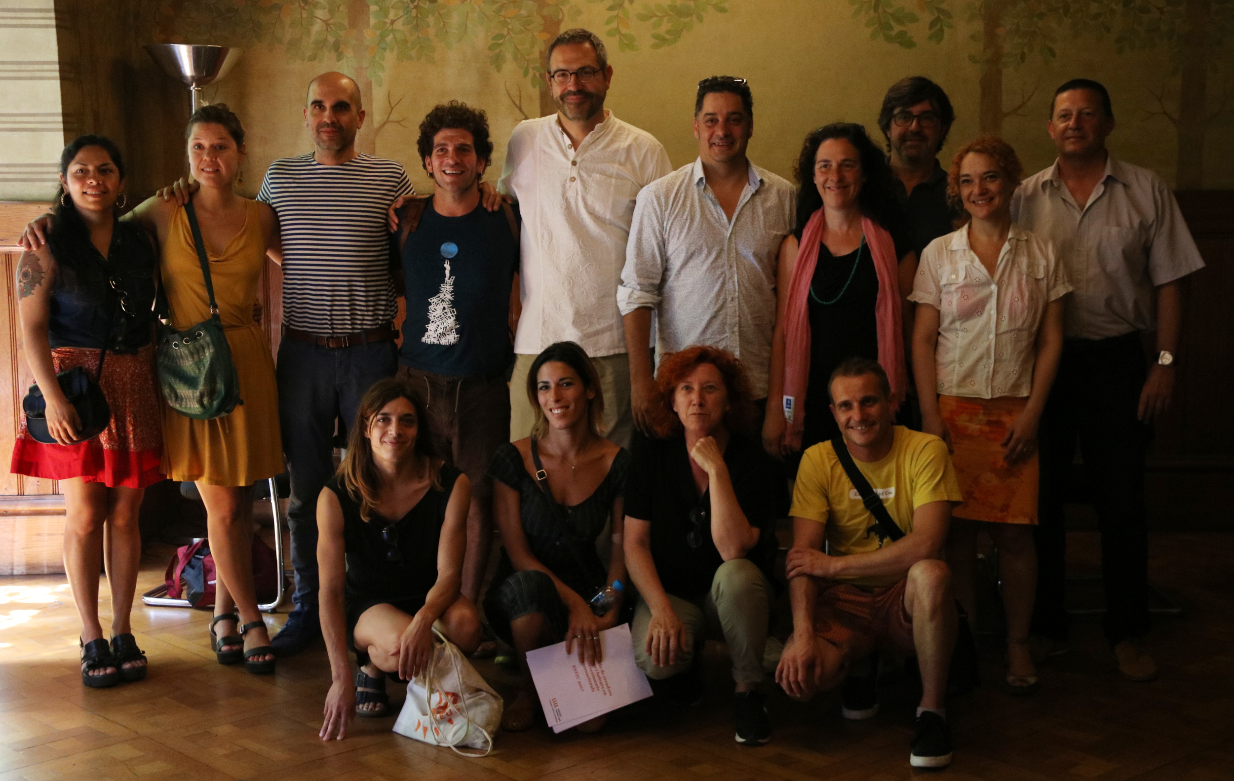 Group picture of representatives of the Ramon Llull Institute and Catalan artists
