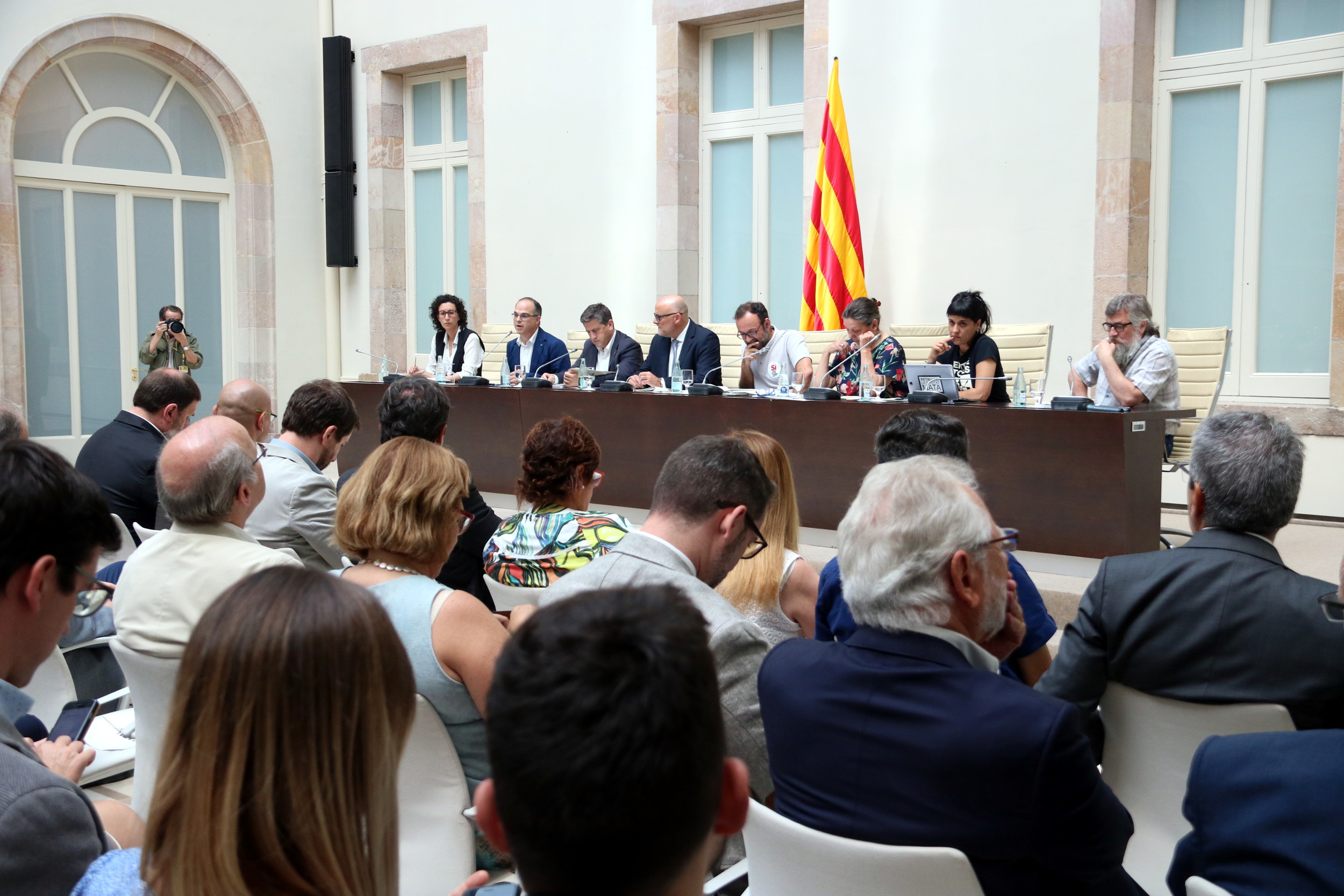 Catalan pro-independence parties Together for Yes and CUP