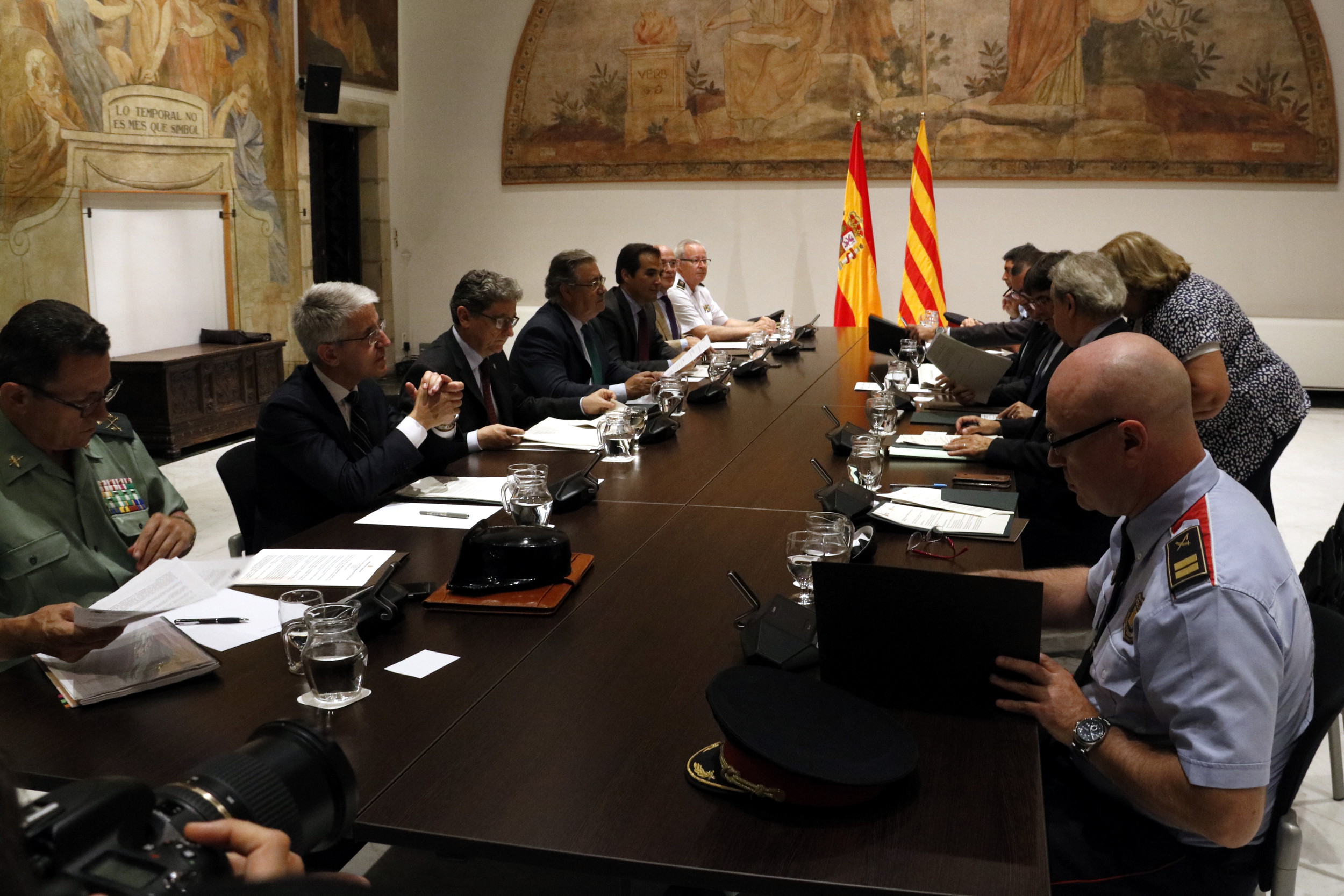 The security coordination meeting held in Generalitat headquarters in Barcelona