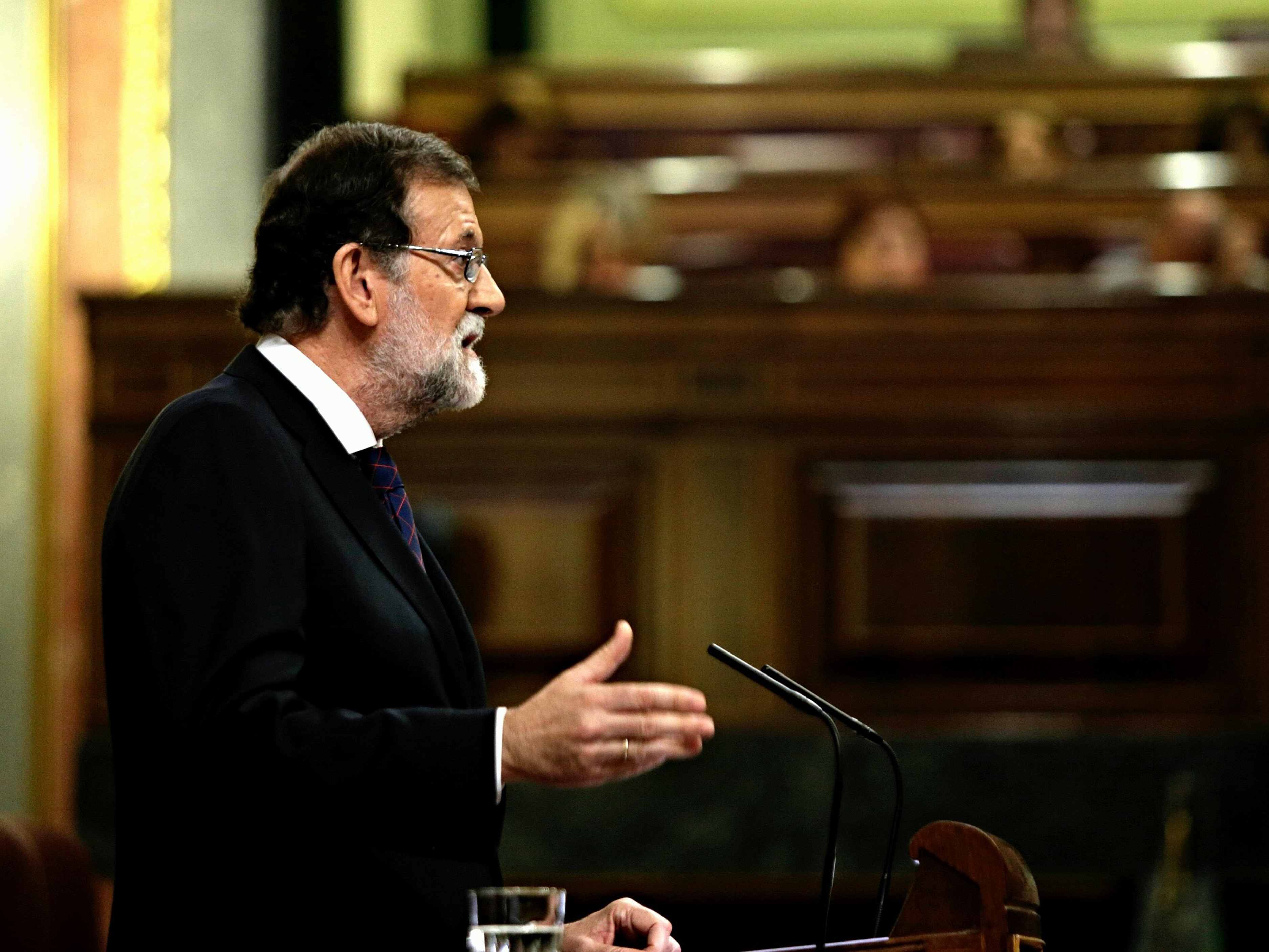 Spanish president Mariano Rajoy speaking in front of Parliament on Wednesday (by ACN)