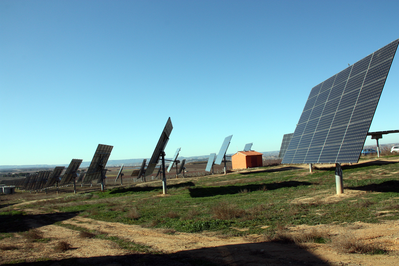 Solar panels in Torres de Segre, west of Barcelona.