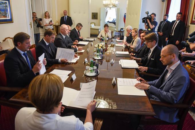 Meeting of the leaders from the Slovenian Parliament (by STA)