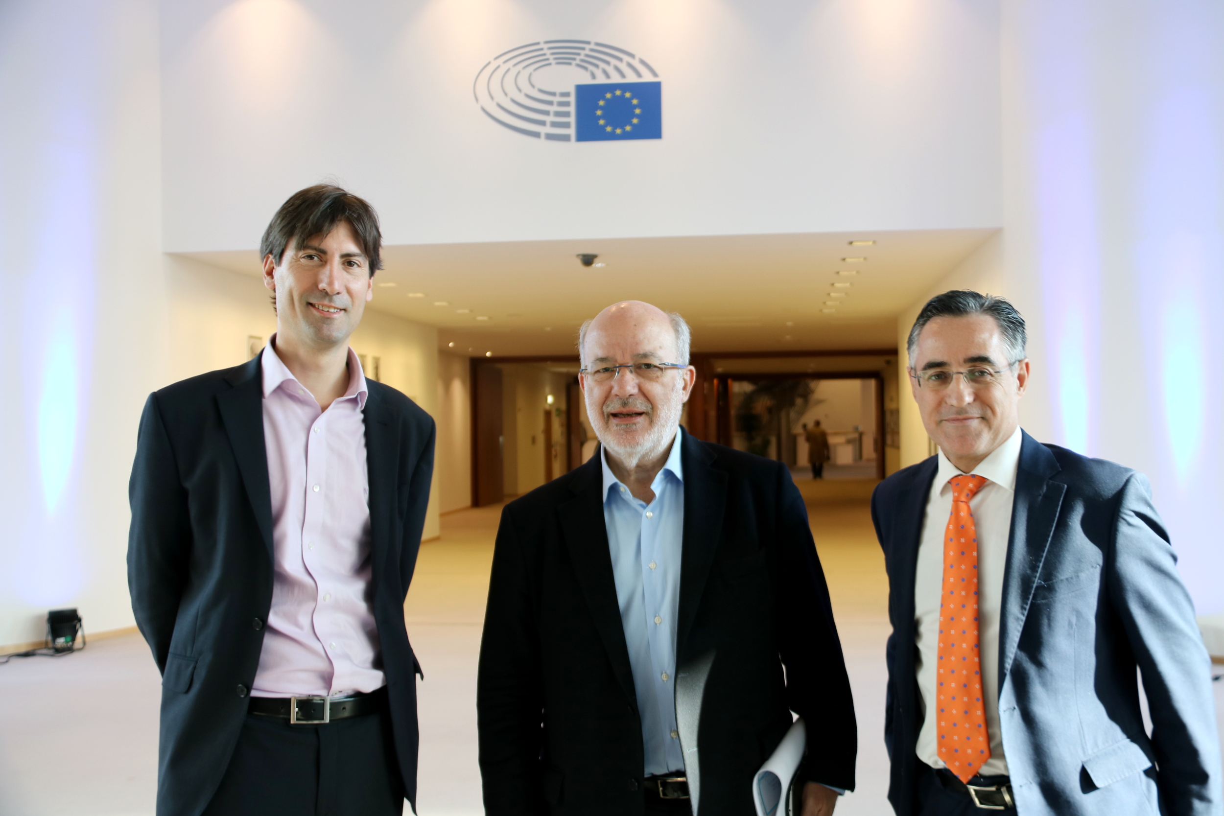 Catalan MEPs Jordi Solé, Josep-Maria Terricabras and Ramon Tremosa (by ACN)