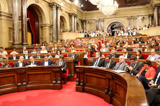The plenary chamber in Catalonia on Wednesday (by ACN)