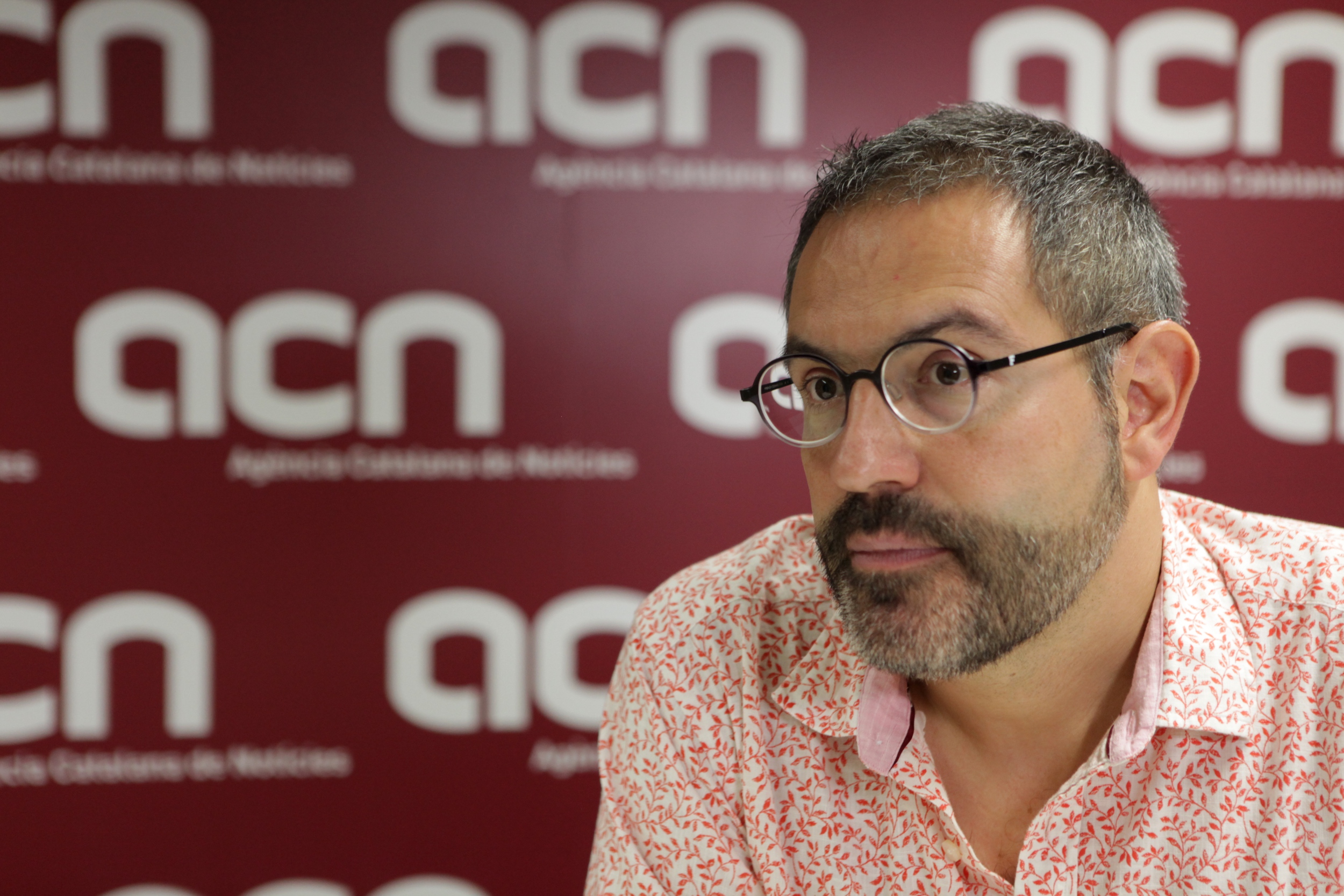 Manuel Forcano, director of Institut Ramon Llull, at an interview with the ACN (by Violeta Gumà)