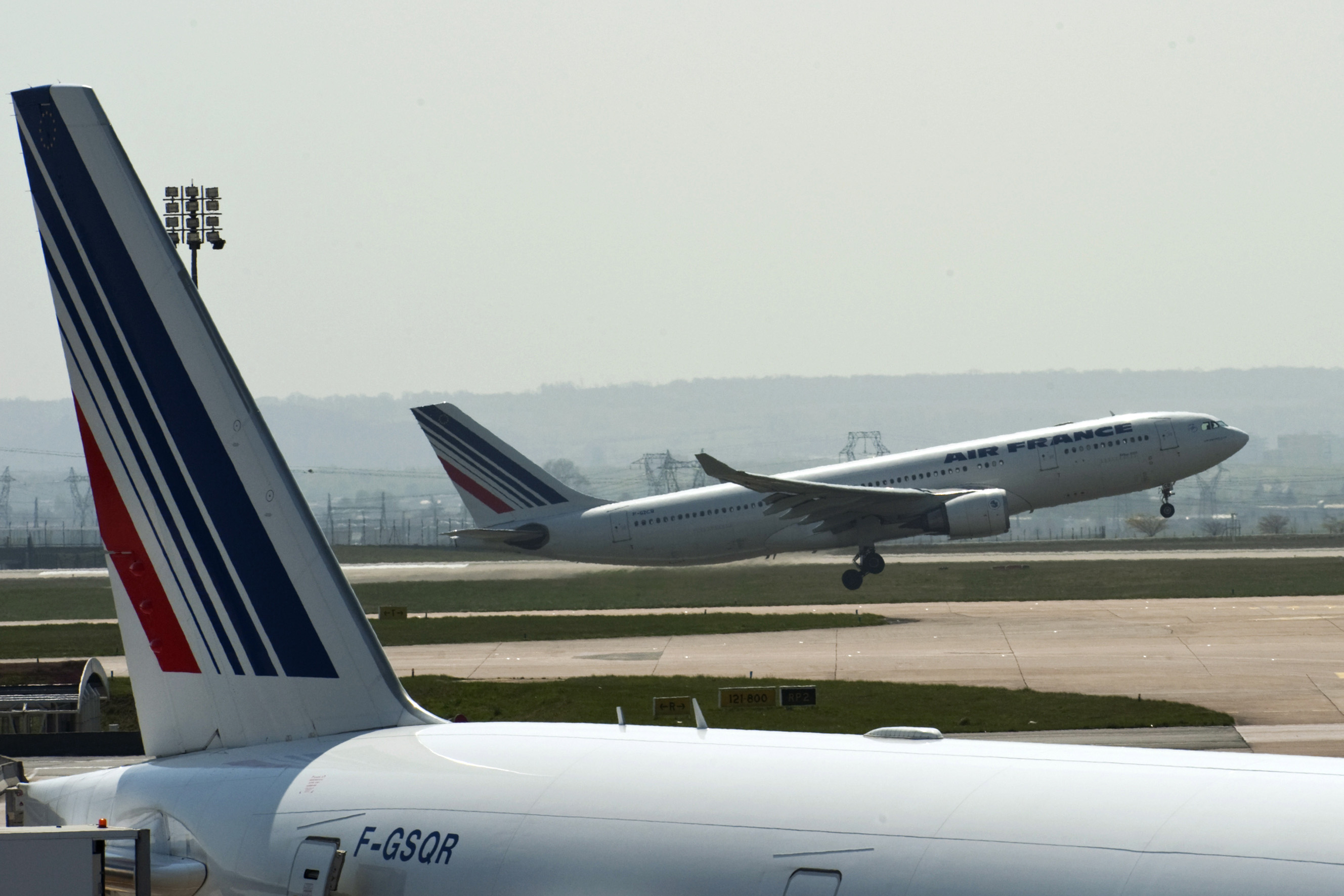 An Air France plane takes off from Paris' Charles de Gaulle airport