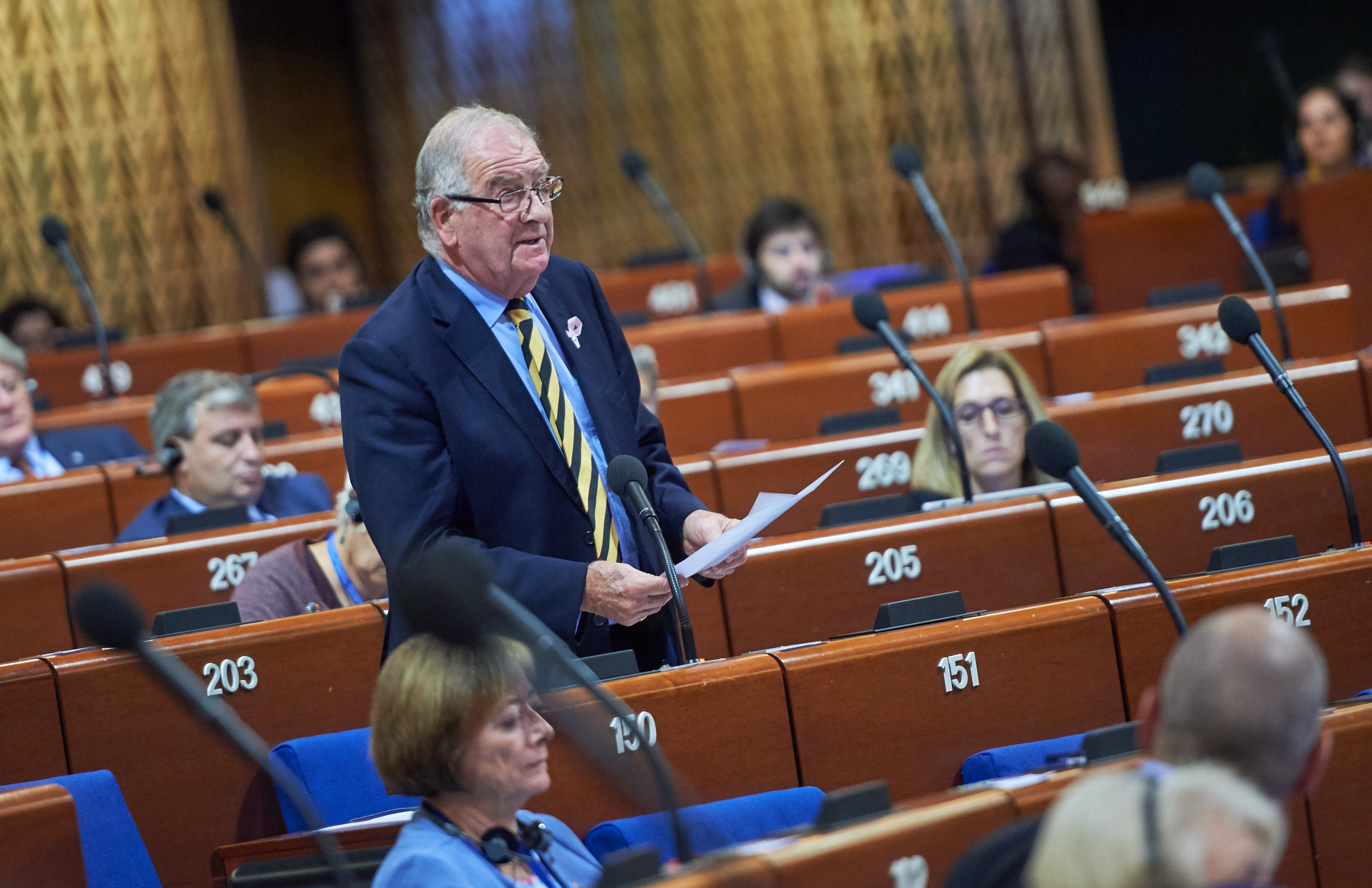 British conservative Roger Gale during the debate at PACE (by PACE)