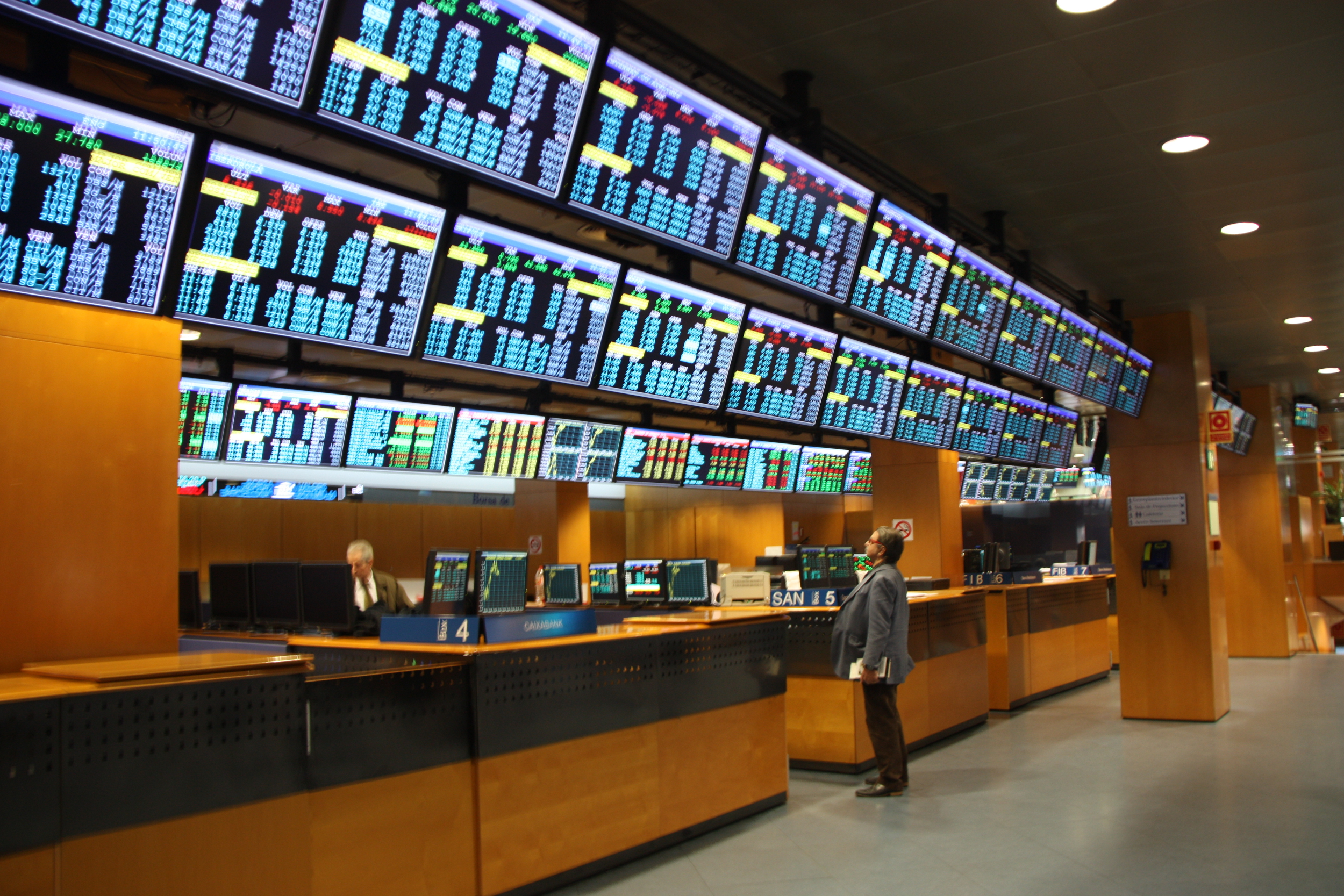 An investor observes the Barcelona Stock Exchange (by ACN)