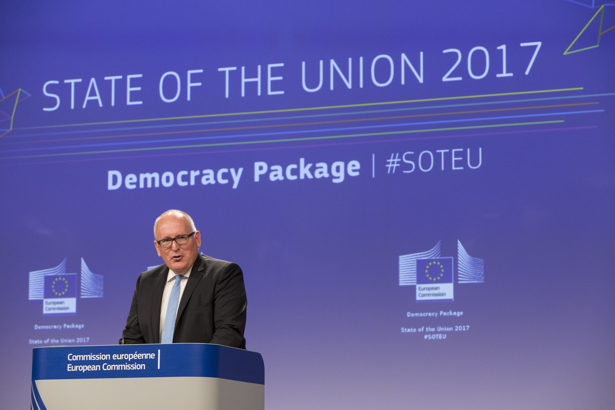 The European Commission vice president Frans Timmermans on September 15 (by EC Audiovisual Service / Lukasz Kobus)