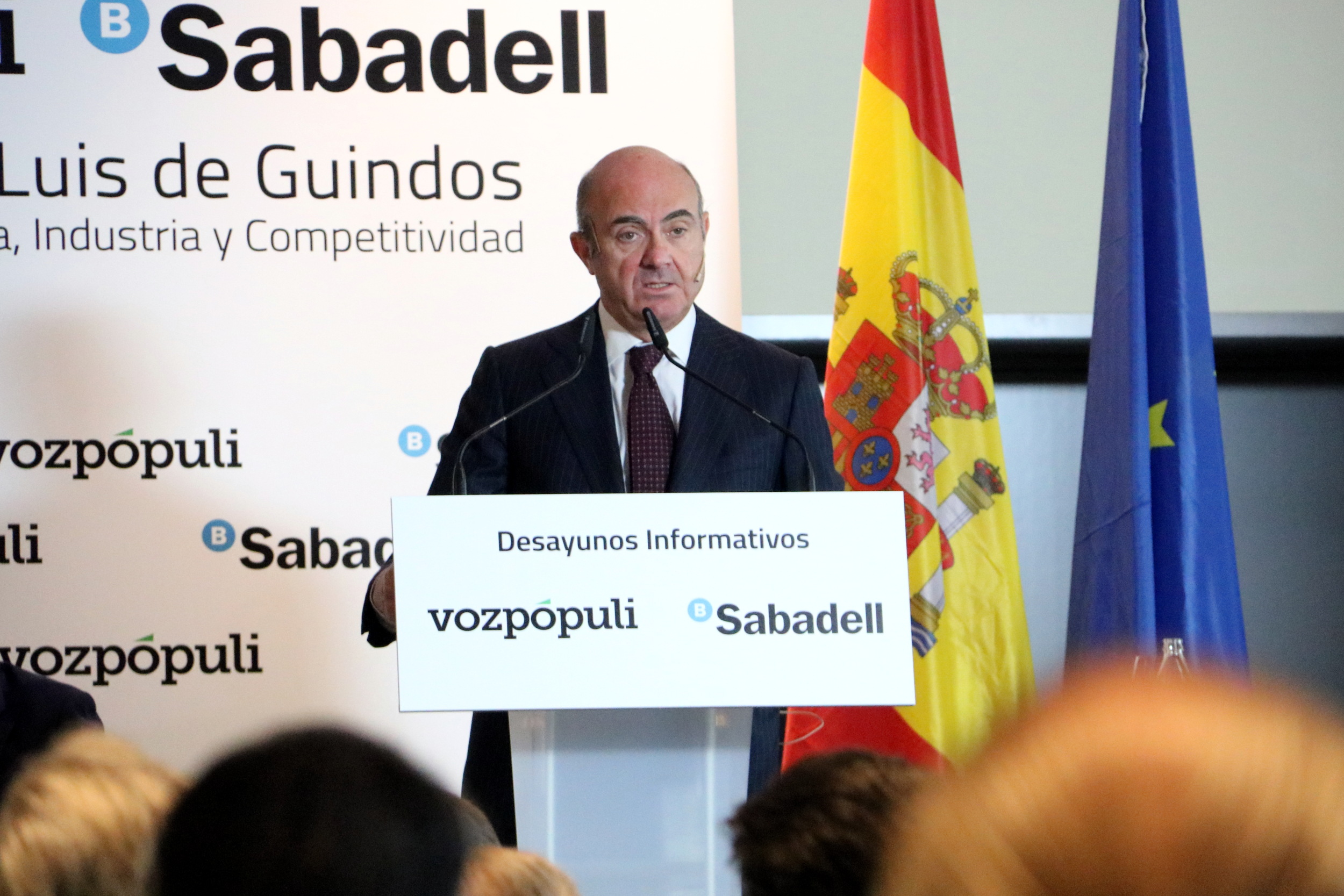 Spain's Minister of Economy Luís de Guindos in September (by ACN)