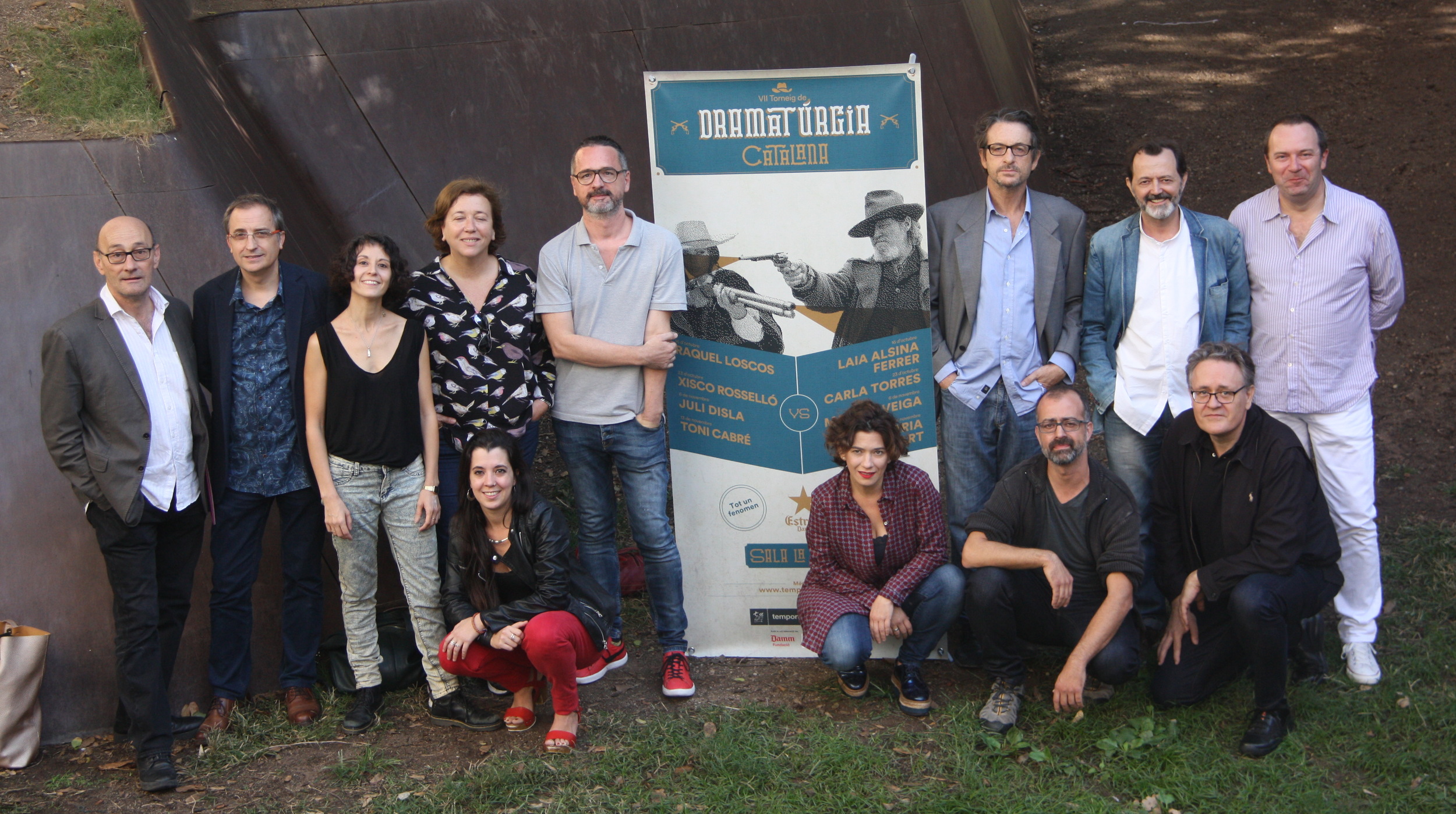 Temporada Alta director Salvador Sunyer with some of the playwrights taking part in this year's festival