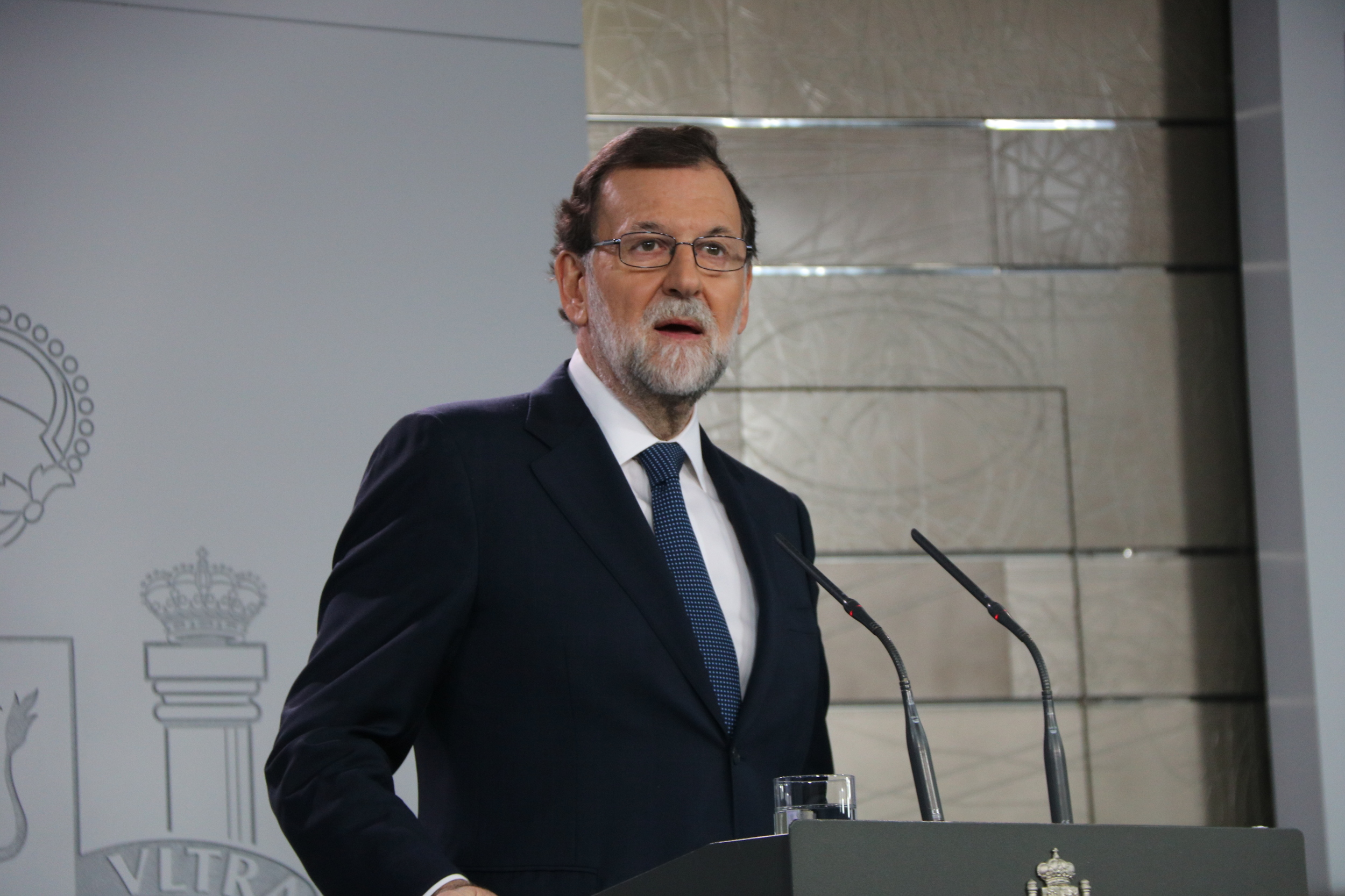 Spanish president Mariano Rajoy after his cabinet meeting on Wednesday (by Roger Pi de Cabanyes)