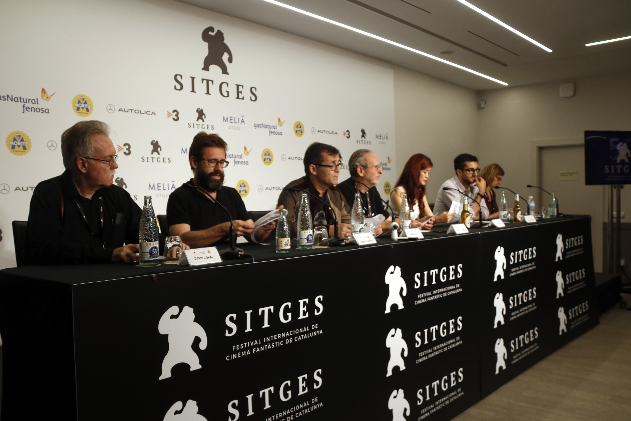 The official jury panel for the Sitges Film Festival 2017 right before announcing the awards recipients (by ACN)