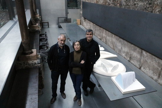 Rafael Aranda, Carme Pigem and Ramon Vilalta at their studio in Olot (By Marina López)