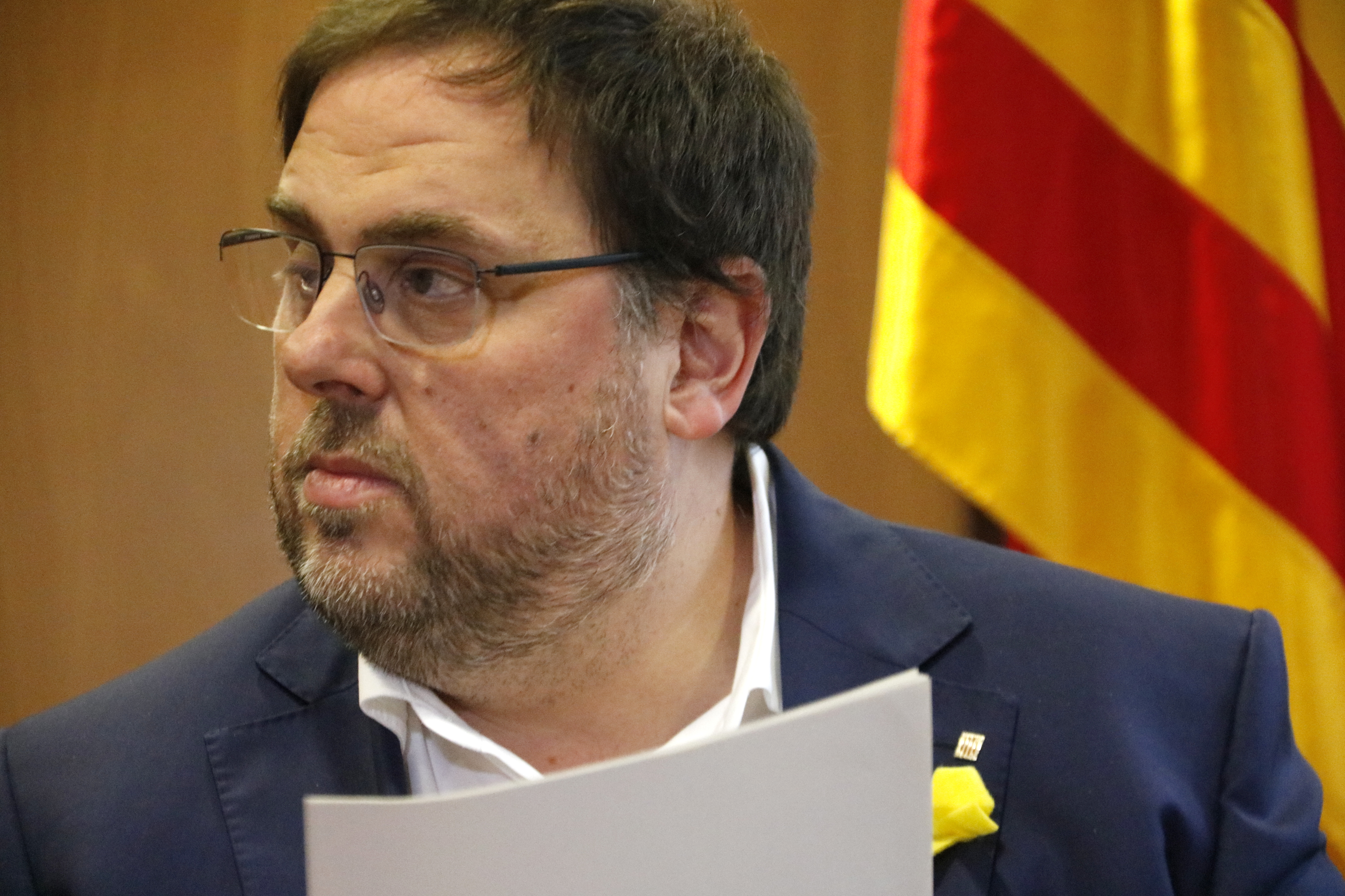 Deposed vice president Oriol Junqueras on October 31 (by ACN)