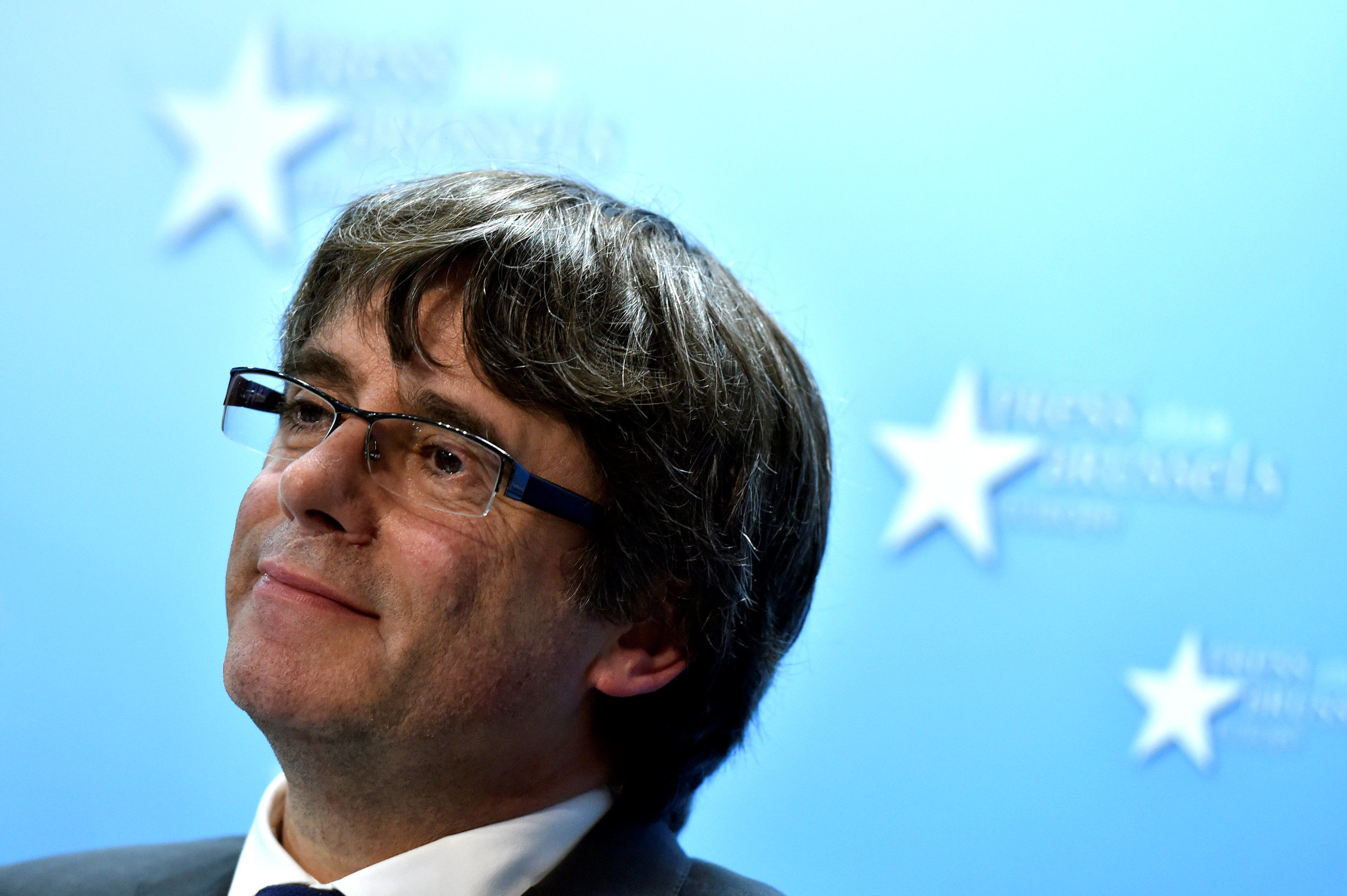 Puigdemont during the press conference in Brussels on October 31 (by REUTERS)