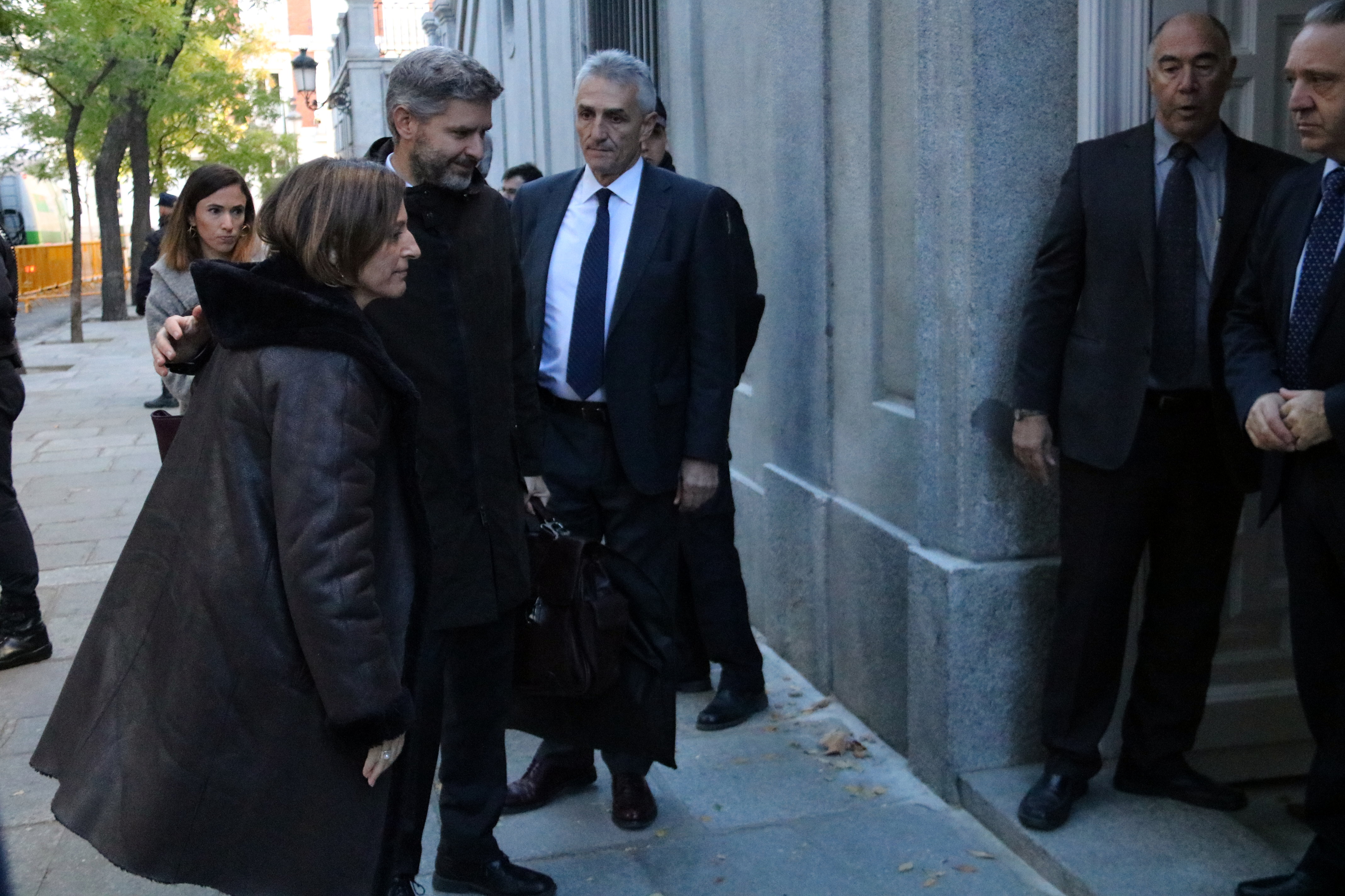 The Catalan Parliament president, Carme Forcadell, arriving at the Spanish National Court