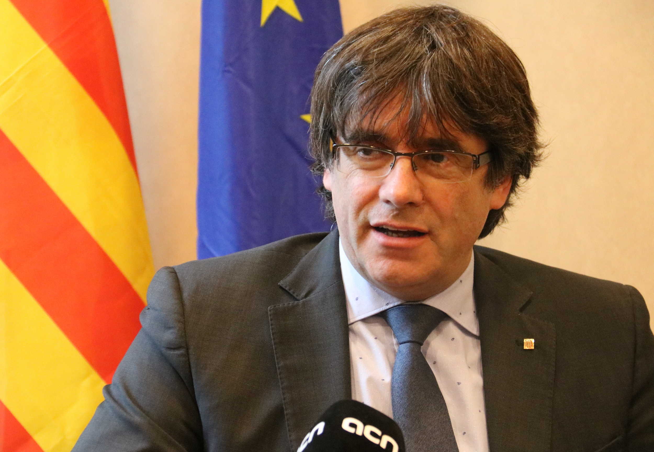 Deposed Catalan president Carles Puigdemont in an interview with Catalan News (by Blanca Blay)