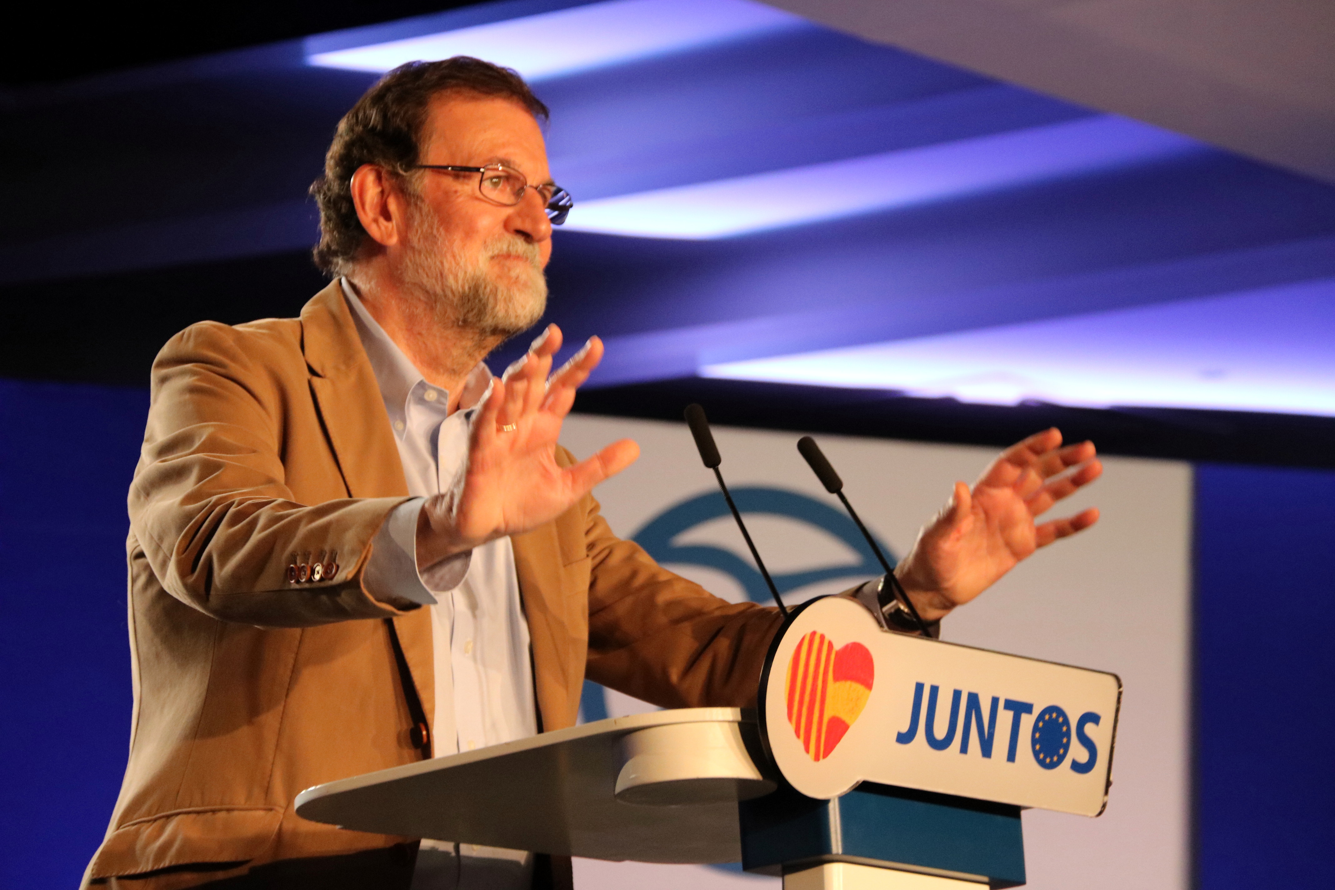 Spanish president Mariano Rajoy at the pre-campaign inaugural event in Barcelona on November 12 (by ACN)