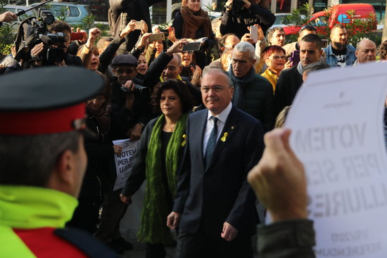 Reus mayor Carles Pellicer arriving in court on Thursday (by ACN)