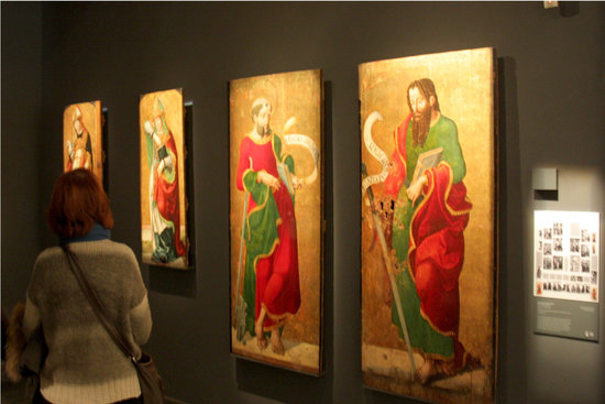 Four pieces exhibited at the Museum of Lleida which will be relocated to Sixena (by ACN)
