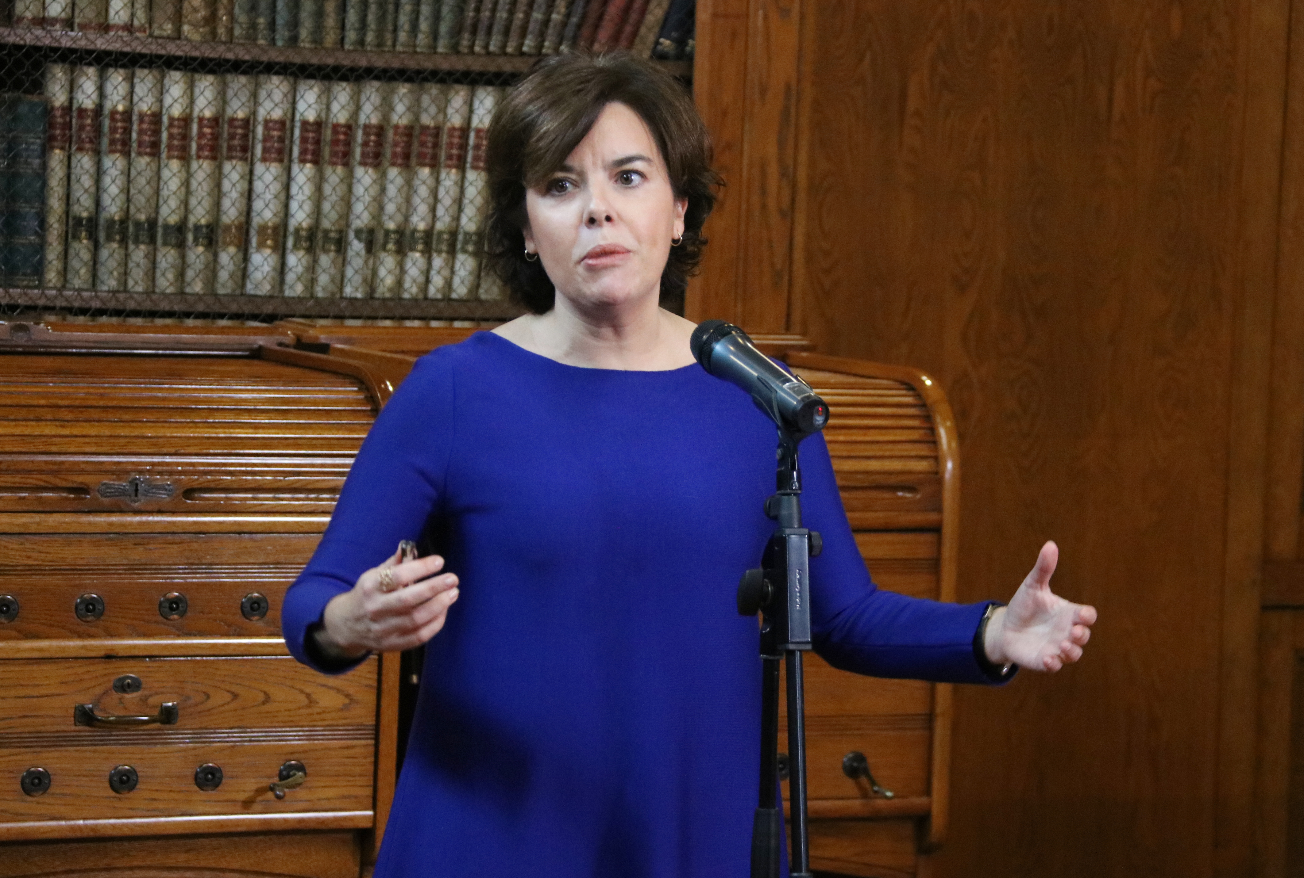 Spanish vice president Soraya Sáenz de Santamaría on December 12 2017 (by Àlex Recolons)