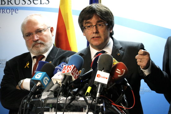 President Puigdemont held a press conference in Brussels the day after the December 21 election
