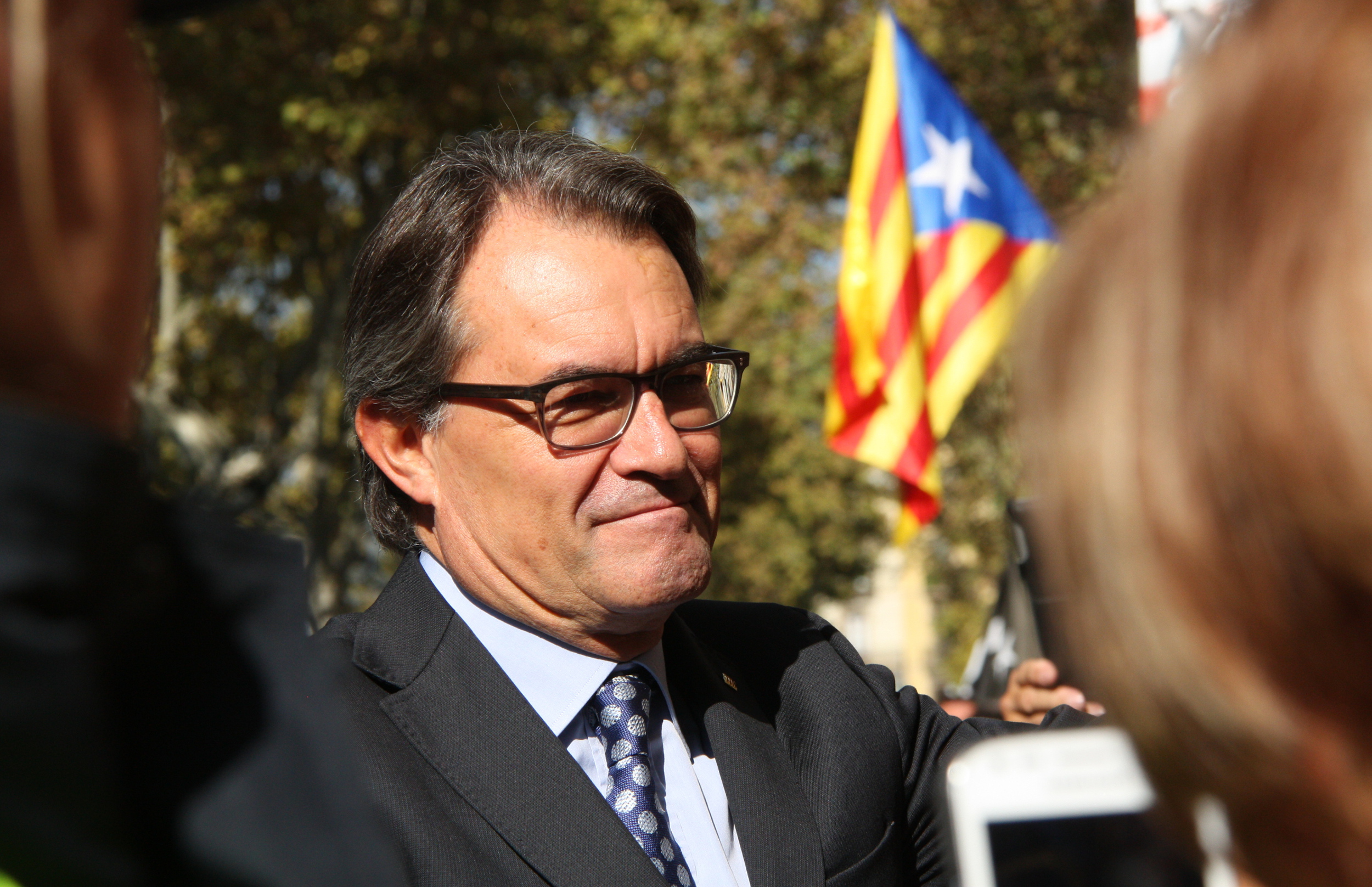 Artur Mas after leaving the Spanish High Court in Catalonia (TSJ) on October 15 2015 (by Begoña Fuentes)
