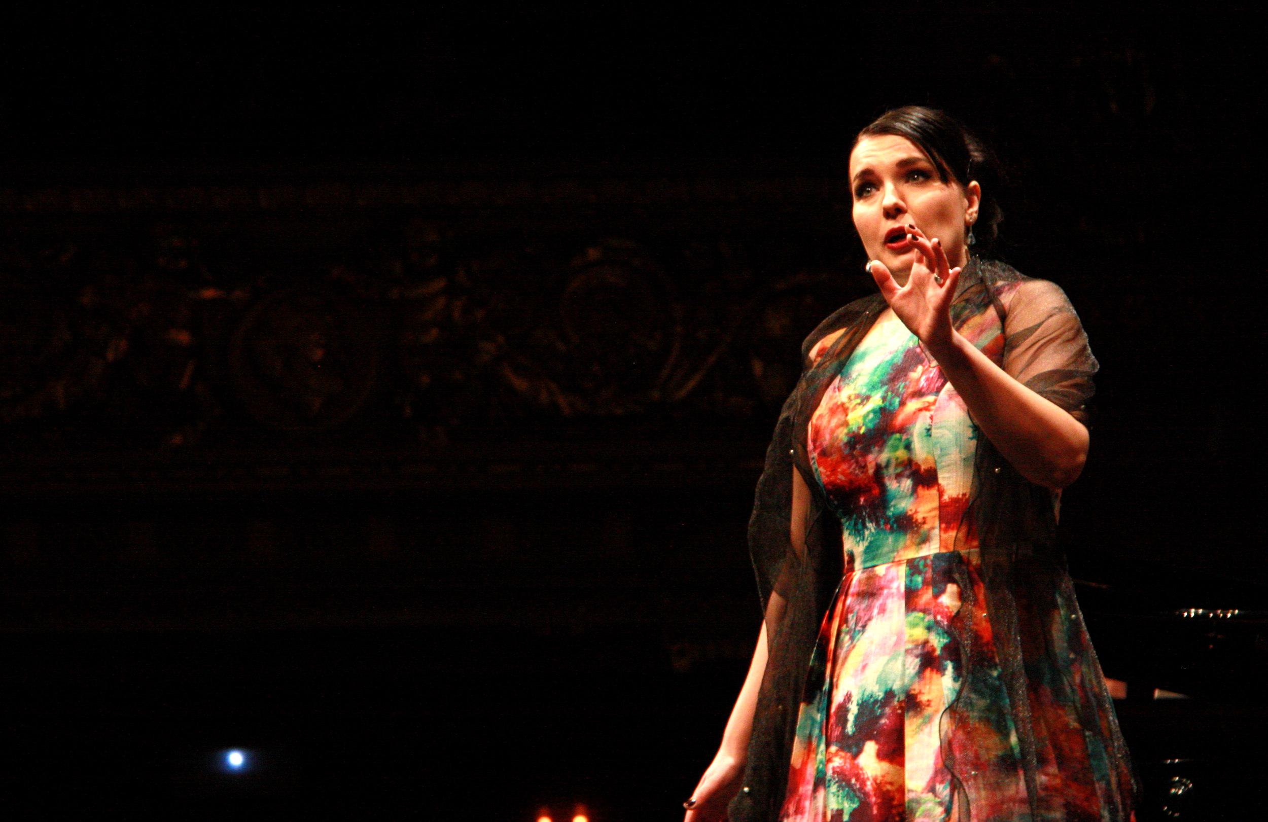 Ukranian singer Irina Lévian performing at the International Francesc Viñas Singing Competition on January 22 2016 (by Pau Cortina)