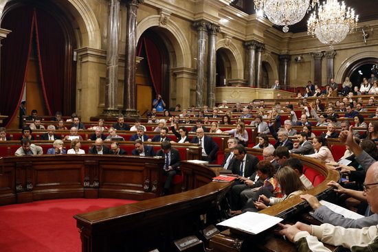 Plenary session at the Catalan Parliament on September 7