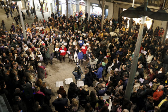 Demonstration in Mataró to reject gender violence on January 11 (by Jordi Pujolar)