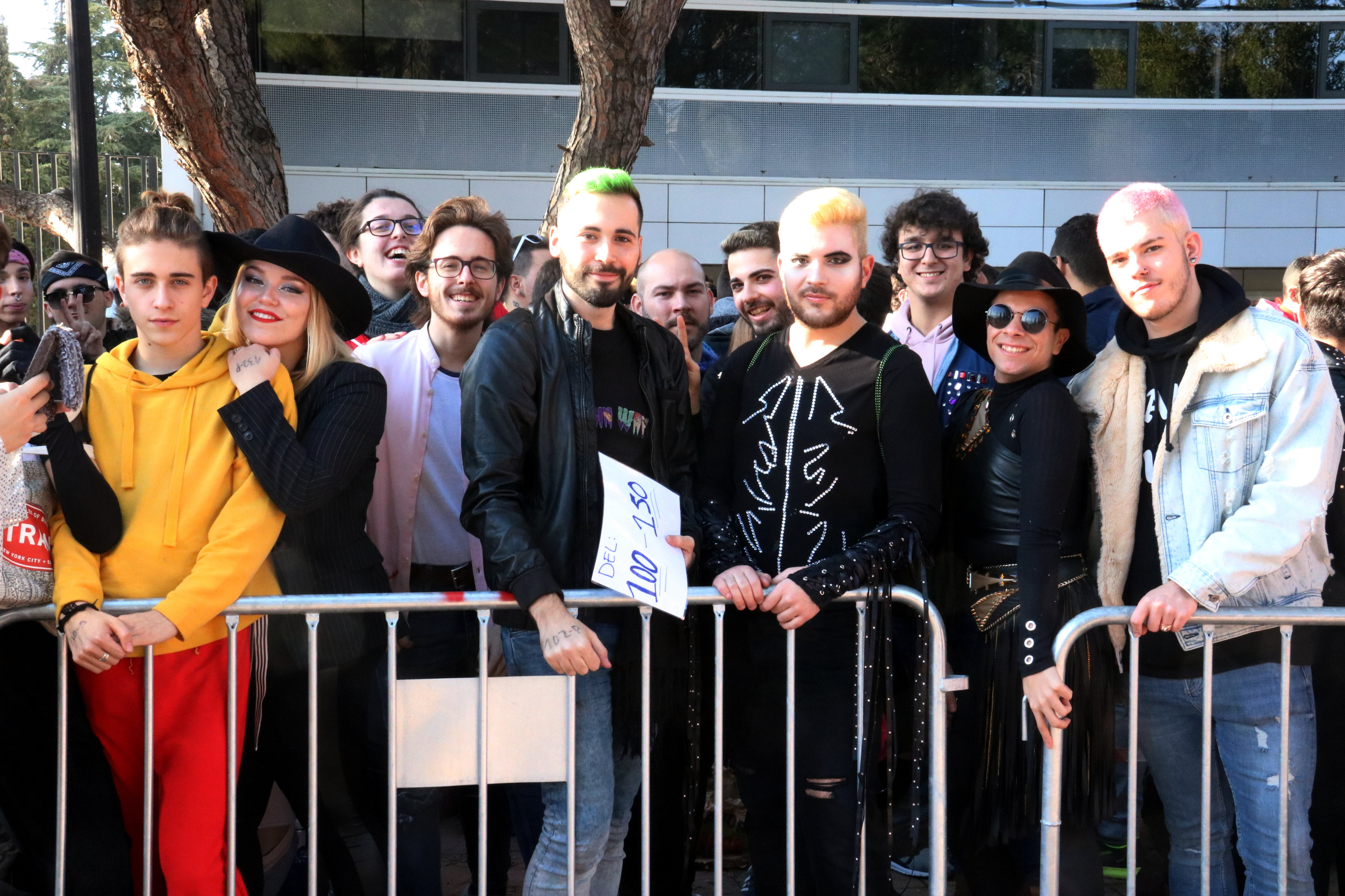 Various fans outside of the Palau Sant Jordi concert hall in Barcelona on January 14 before the Lady Gaga show (by Jordi Bataller)